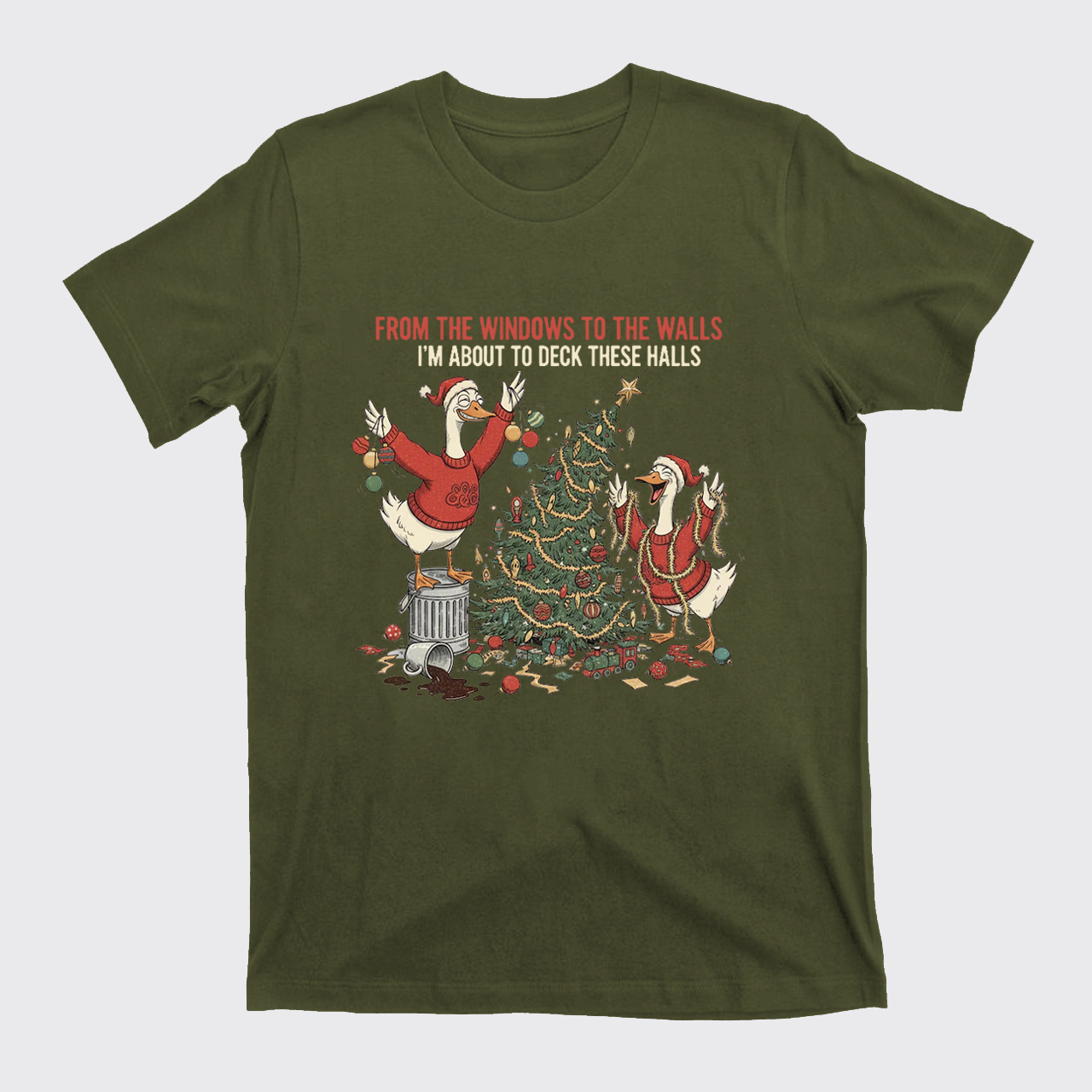 Funny Christmas Goose T-Shirts