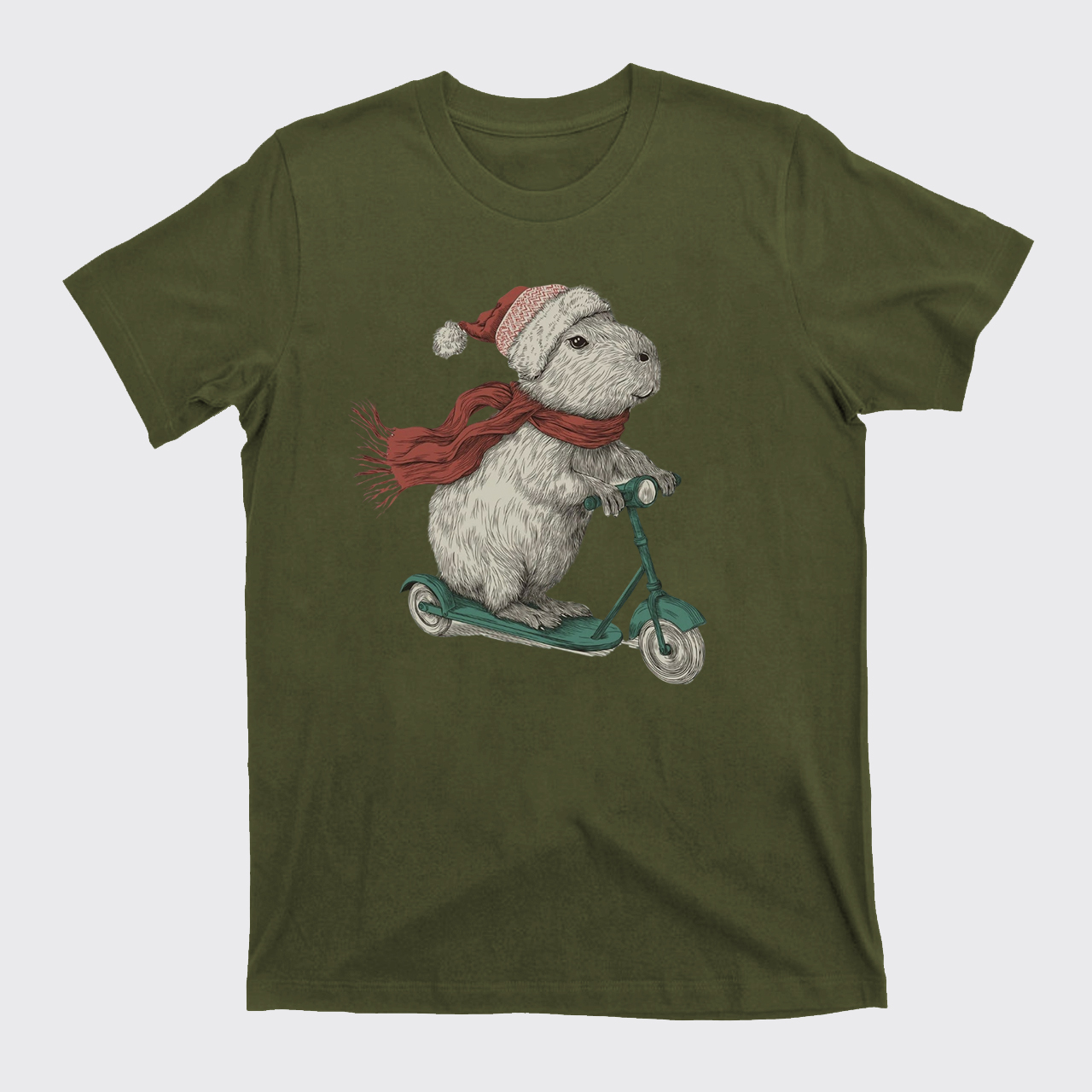 Christmas Capybara Funny Holiday T-Shirts