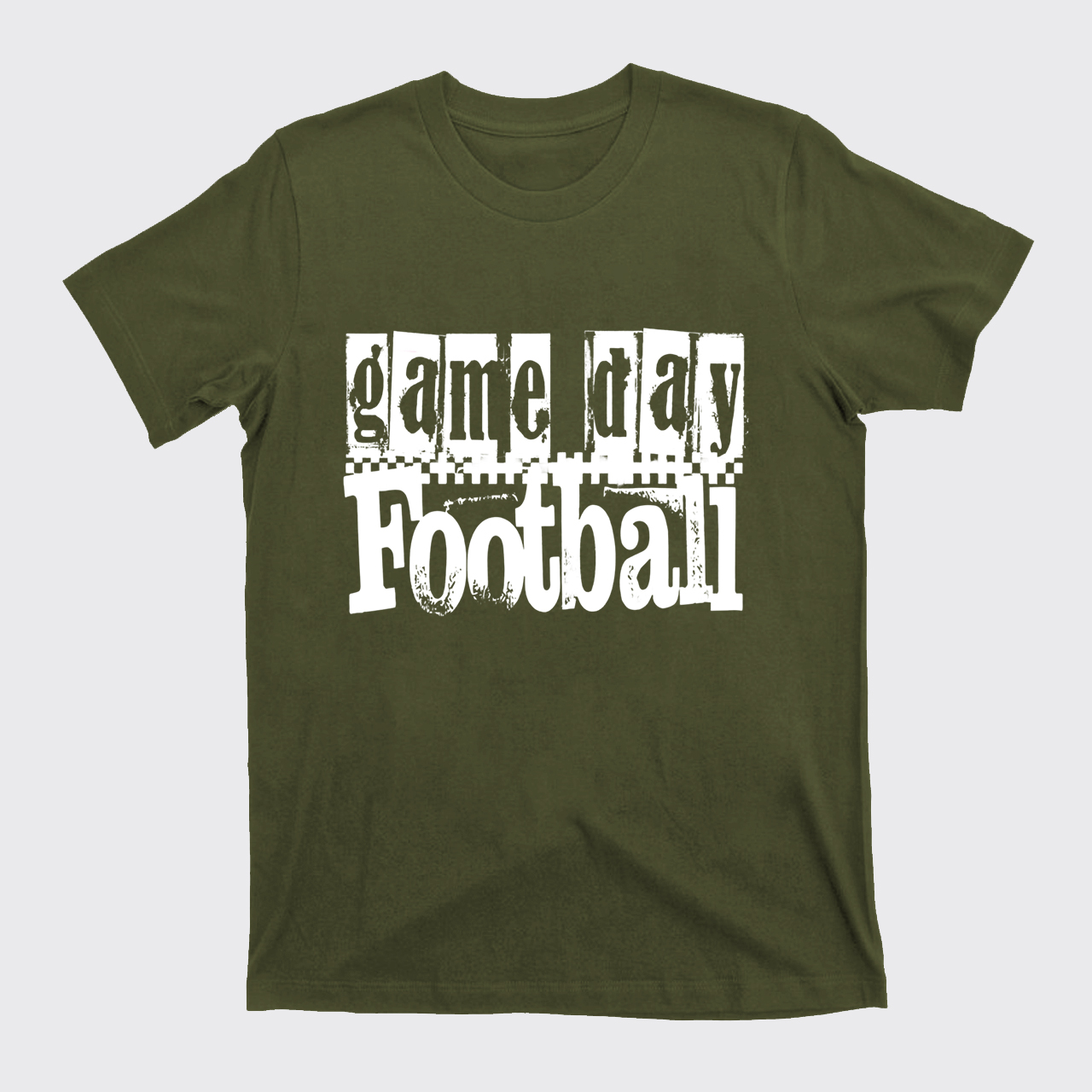 Game Day Football Retro Checkered T-Shirts