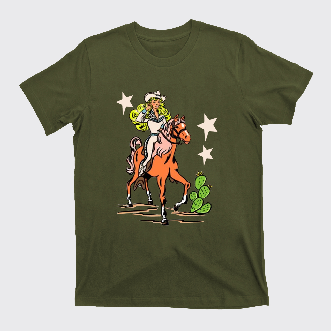 Retro Rodeo Cowgirl T-Shirts