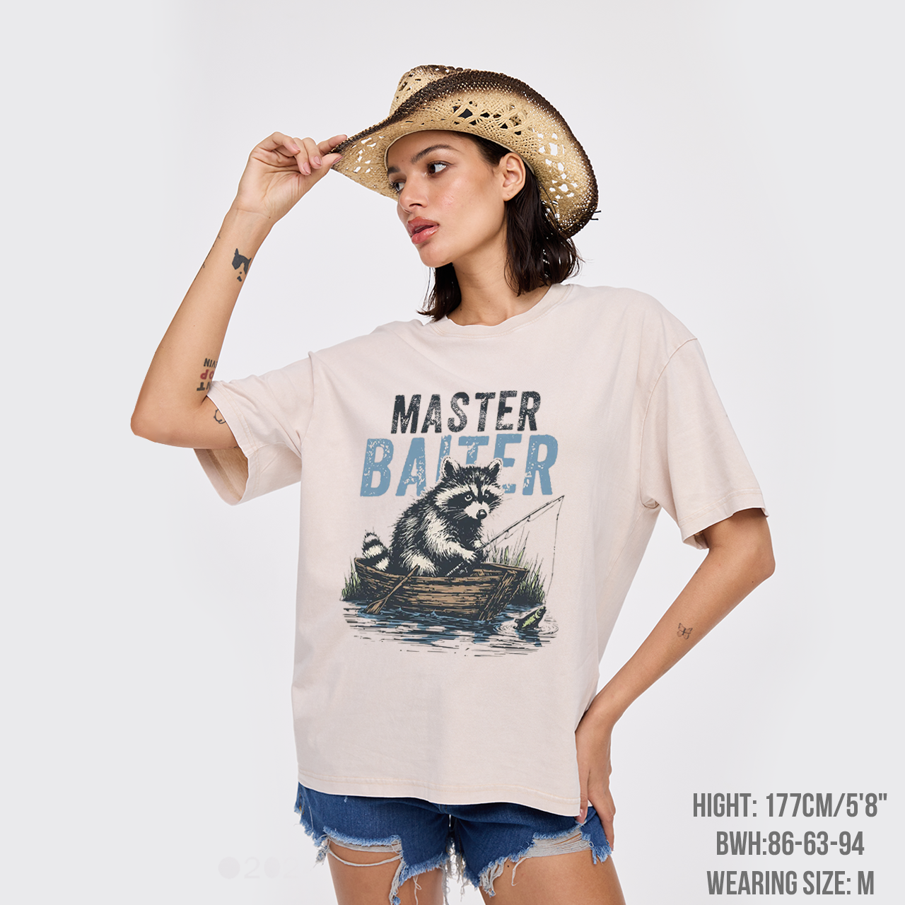 Funny Raccoon Bass Fishing Garment-dye Tees