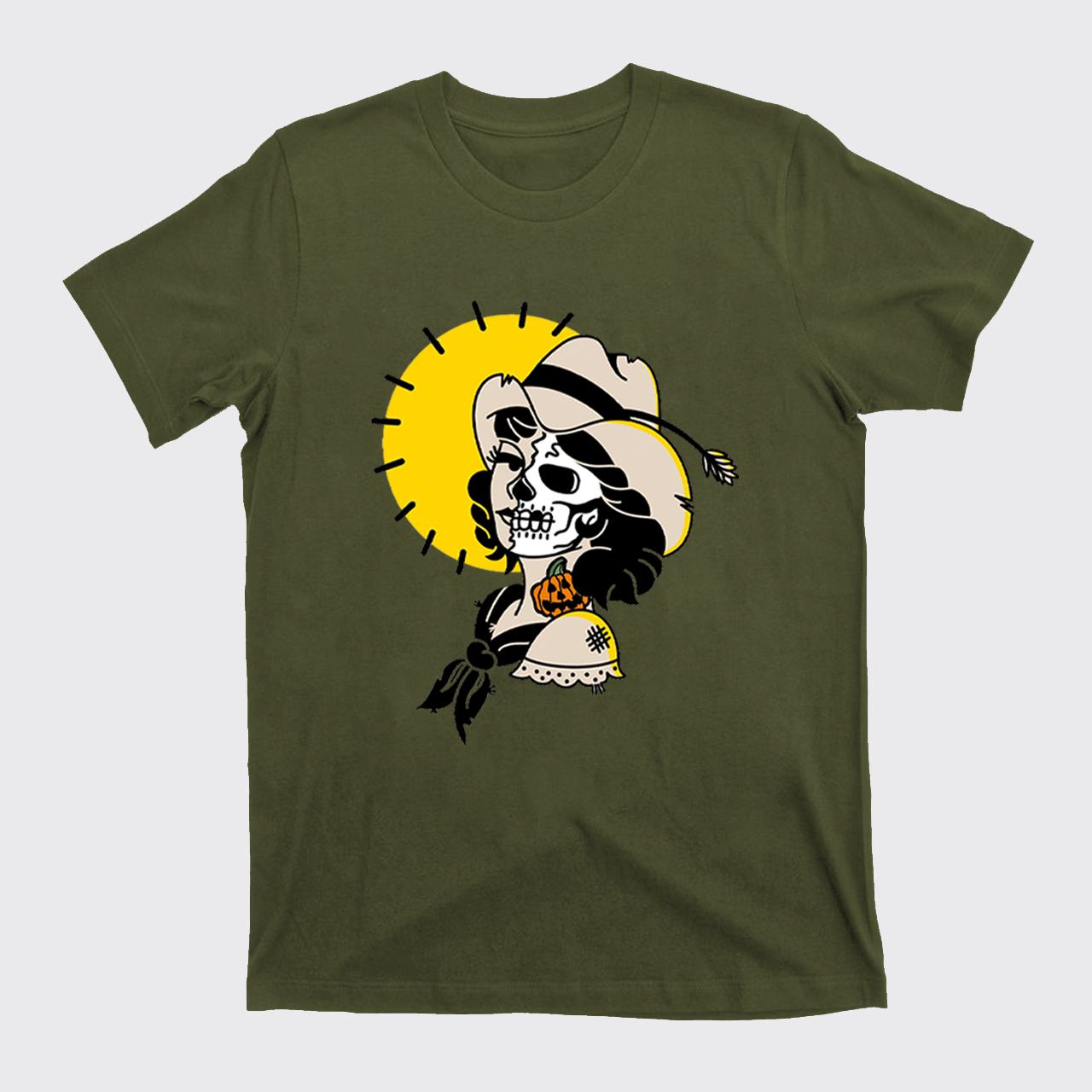Halloween Skull Cowgirl T-Shirts