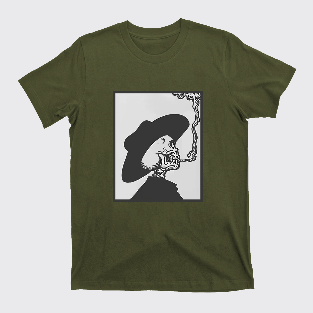 Smoking Cowboy Skeleton T-Shirts