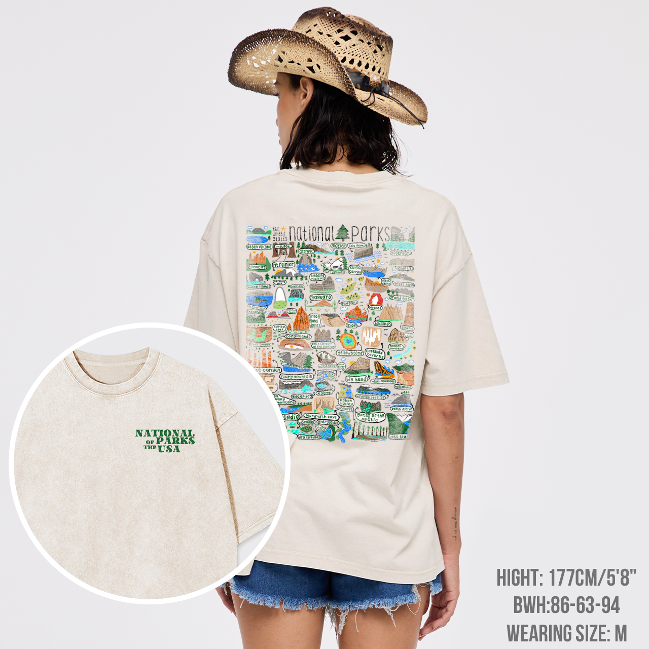 Funny National Park Travel Garment-dye Tees