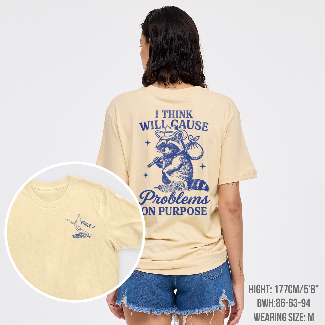 Funny Raccoon-I Think I Will Cause Problems On Purpose T-Shirts