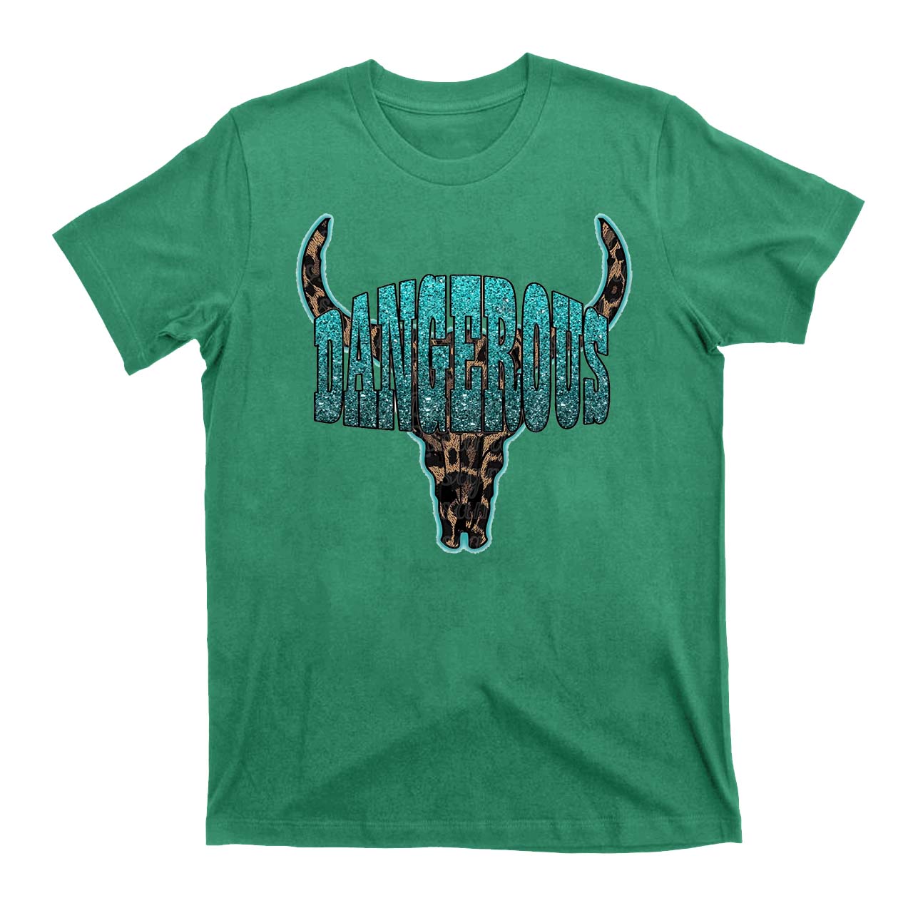 Dangerous Leopard Bull Head Cowboys T-Shirts