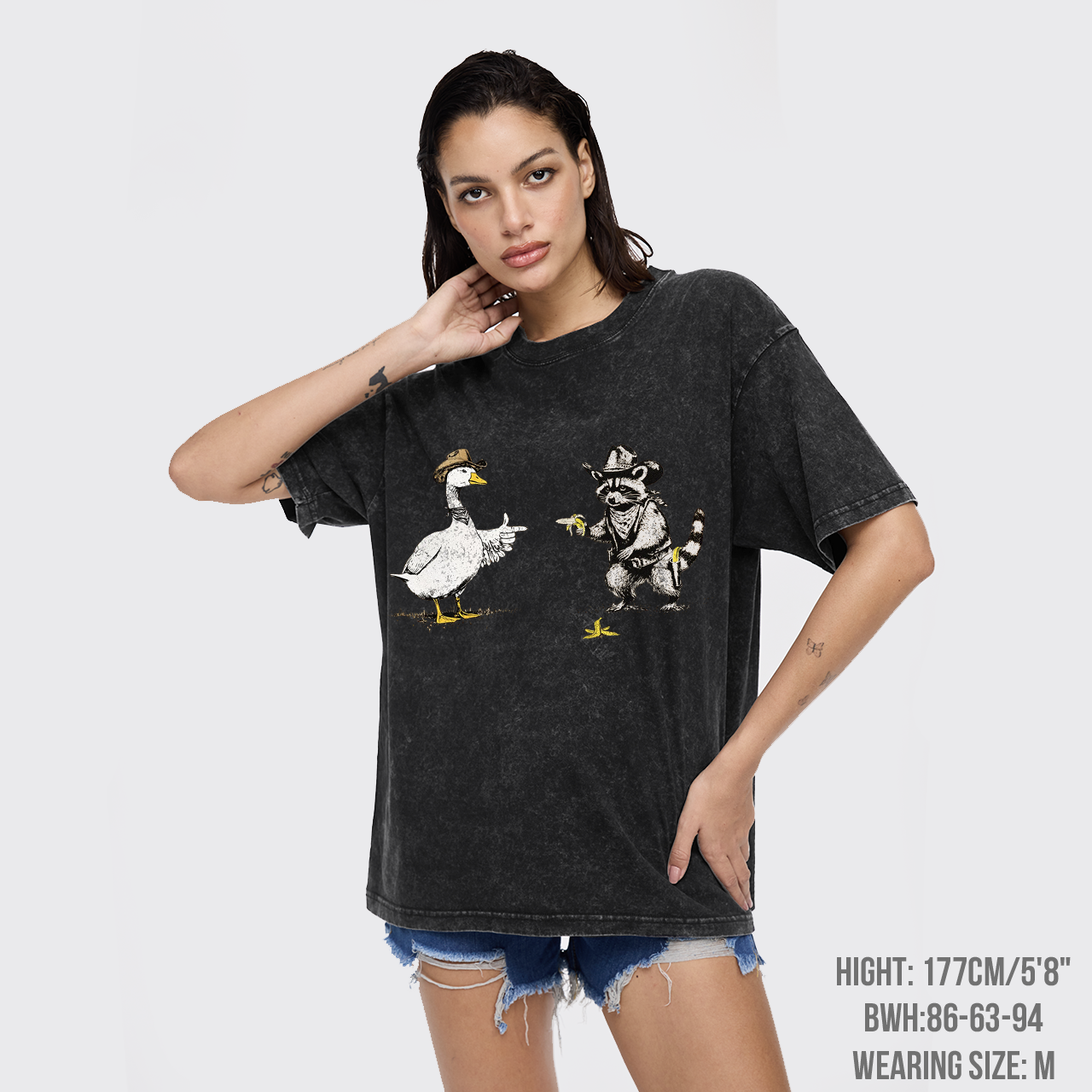 Meme Cowboy Goose Garment-dye Tees