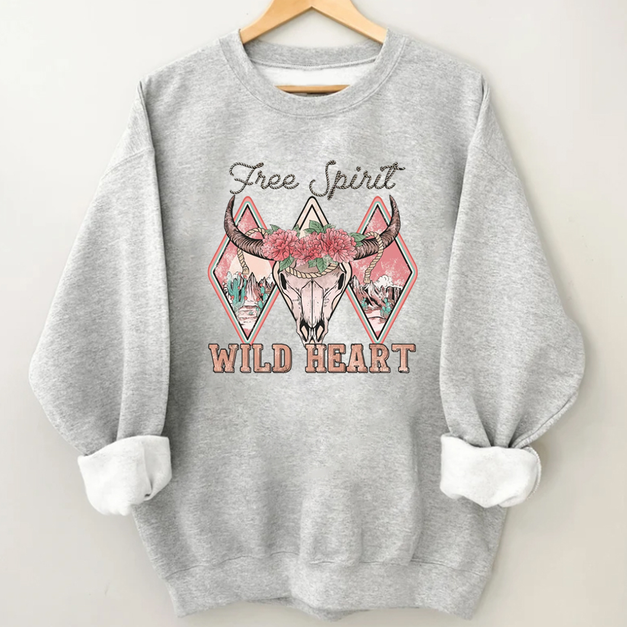 Wild Heart Valentine Boots Sweatshirt