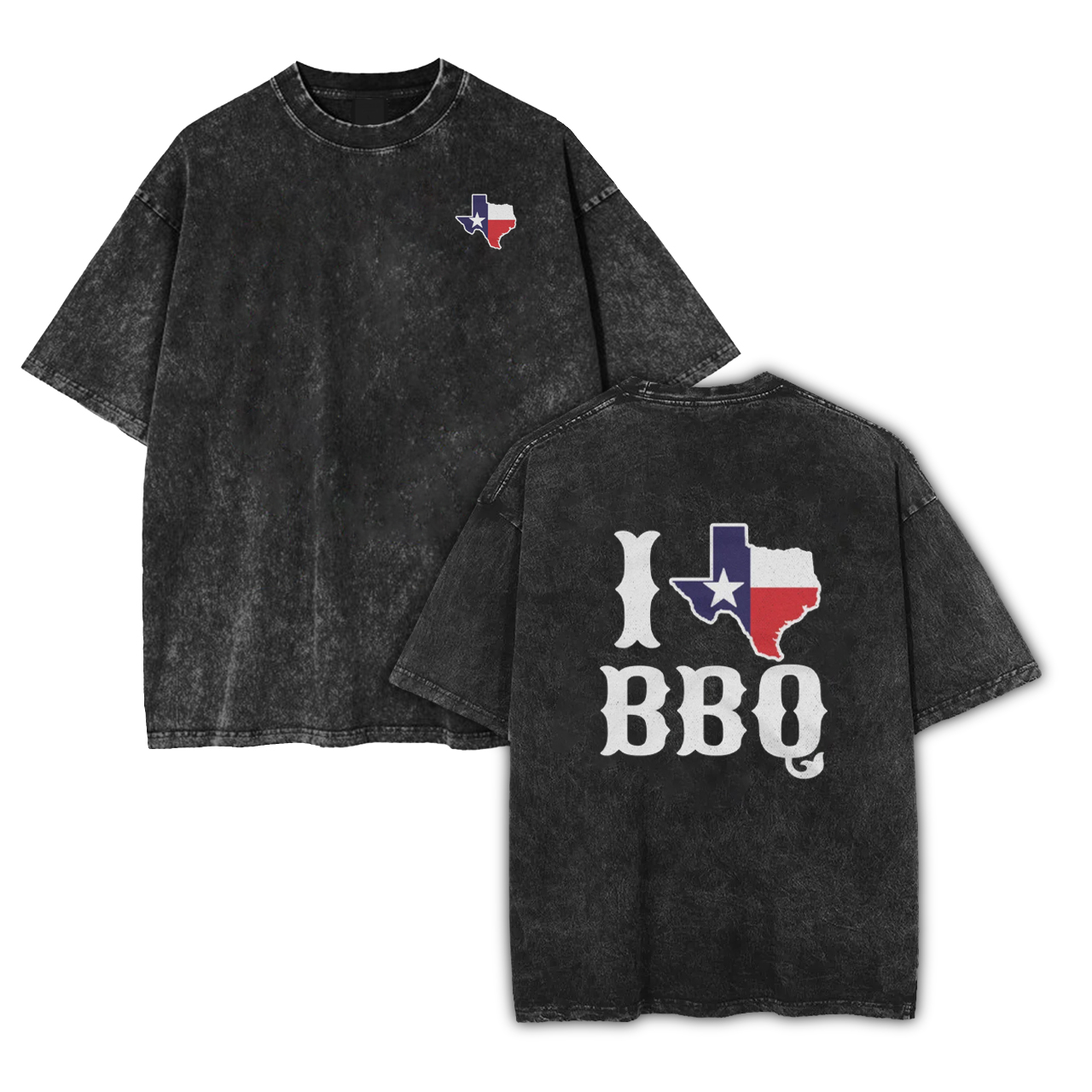 Texas Flag BBQ Garment-dye Tees