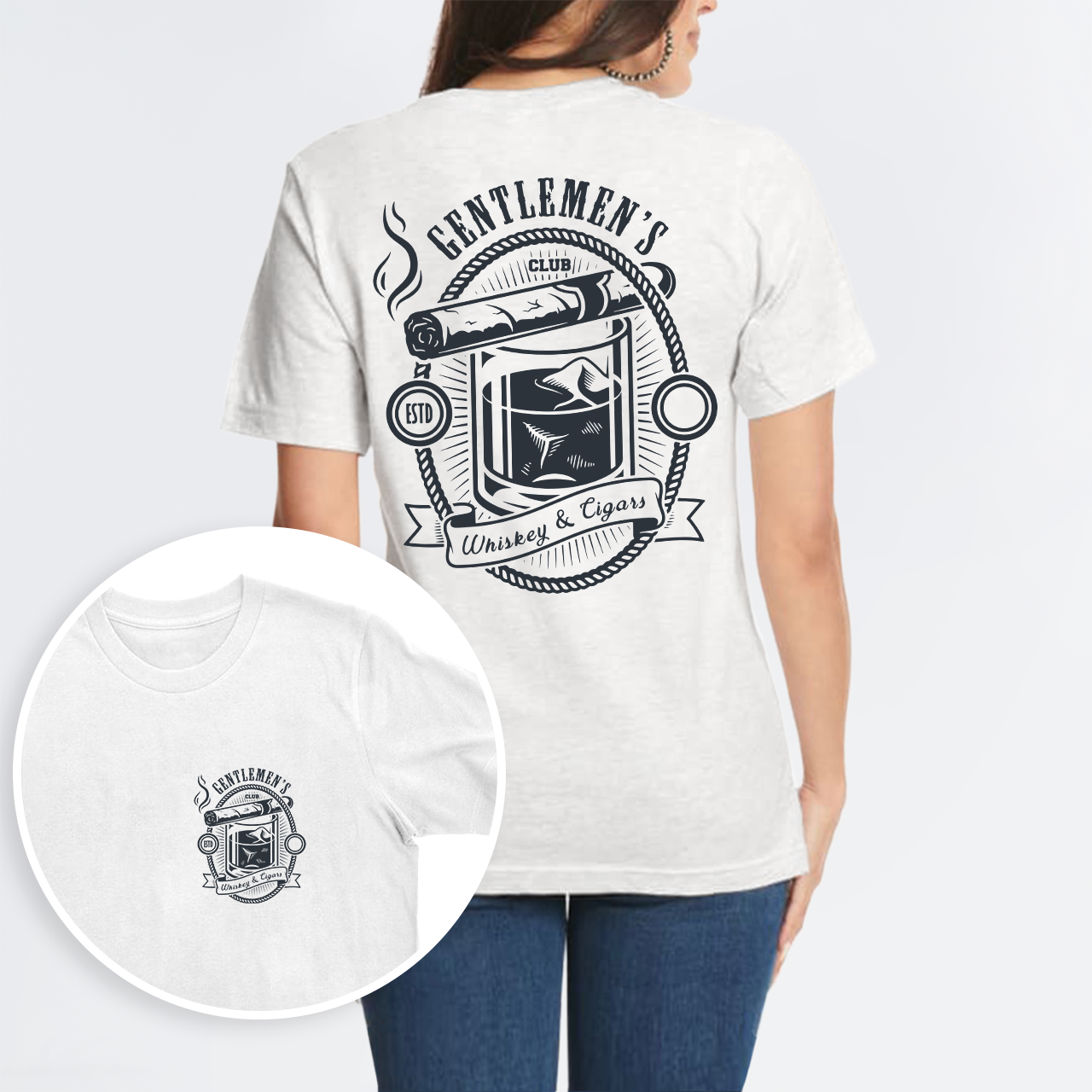Gentlemen's Club Whiskey Cigar T-Shirts