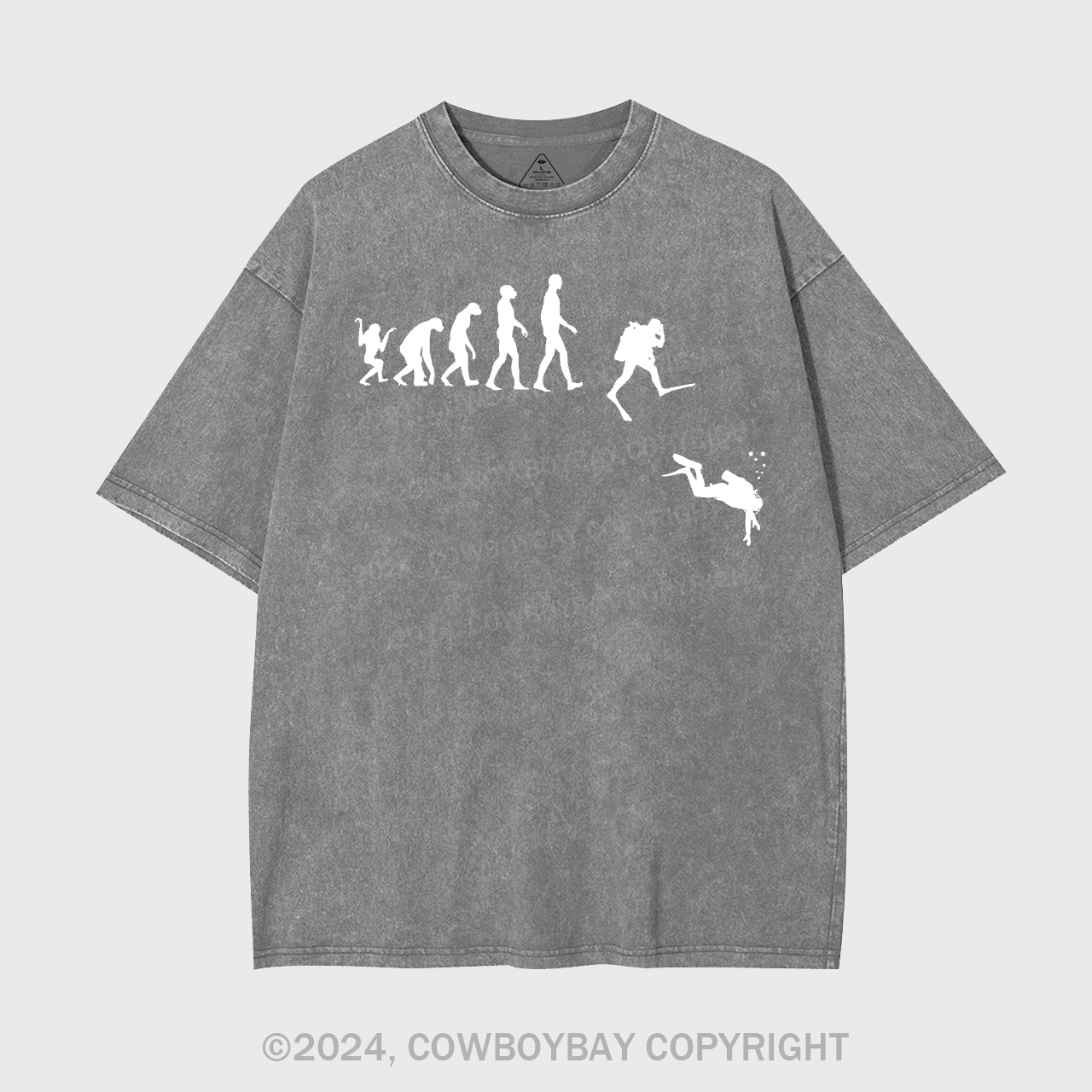 Scuba Diving Evolution Garment-dye Tees