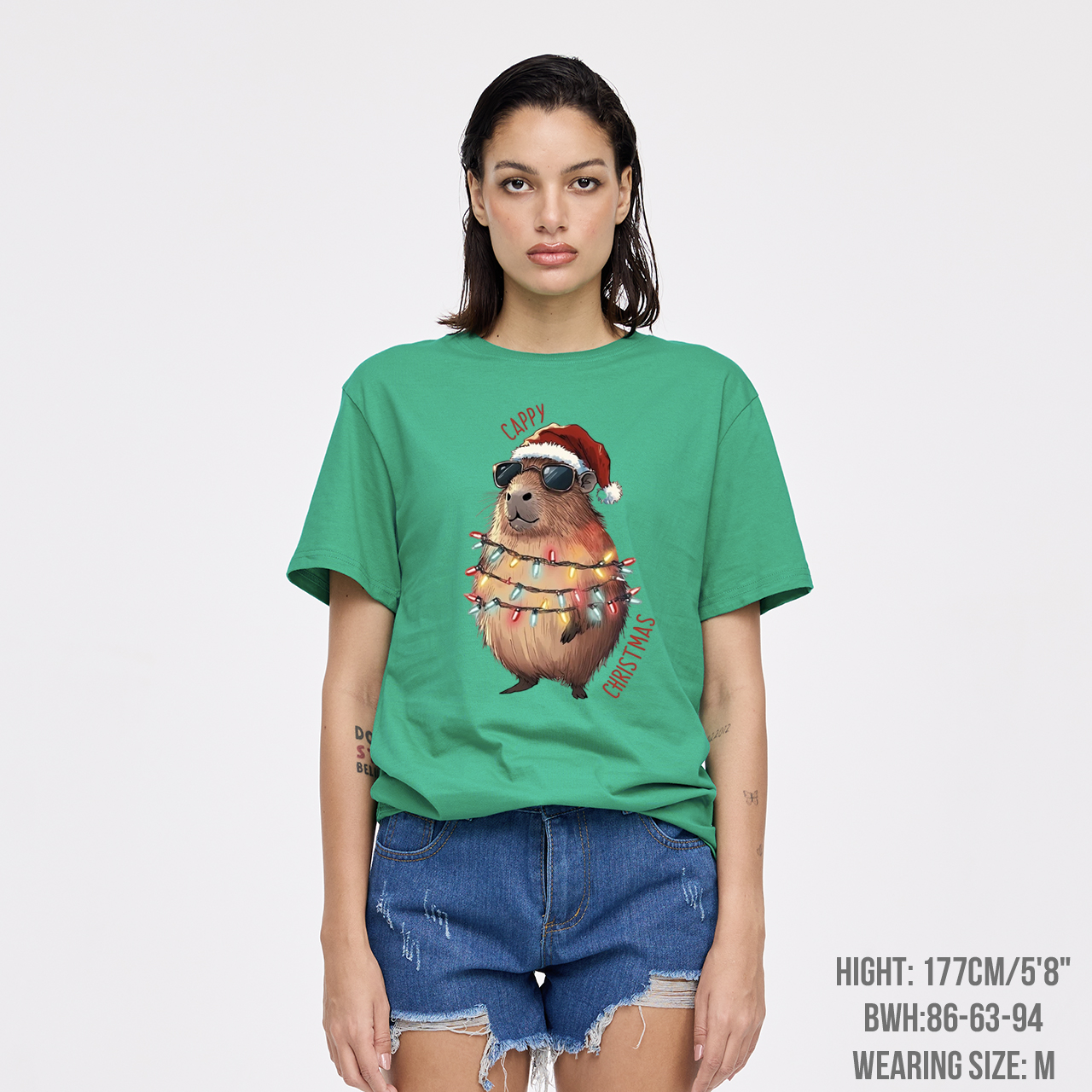 Cappy Christmas Lights T-Shirts