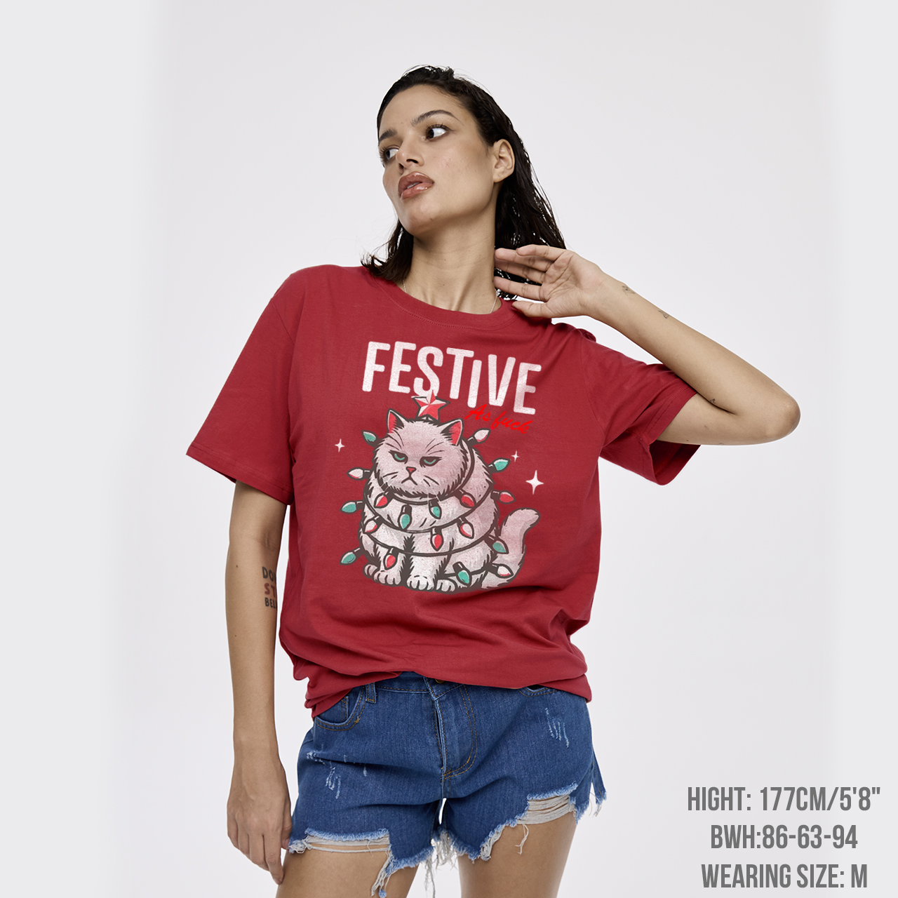 Funny Christmas Cat Sarcastic Holiday T-Shirts