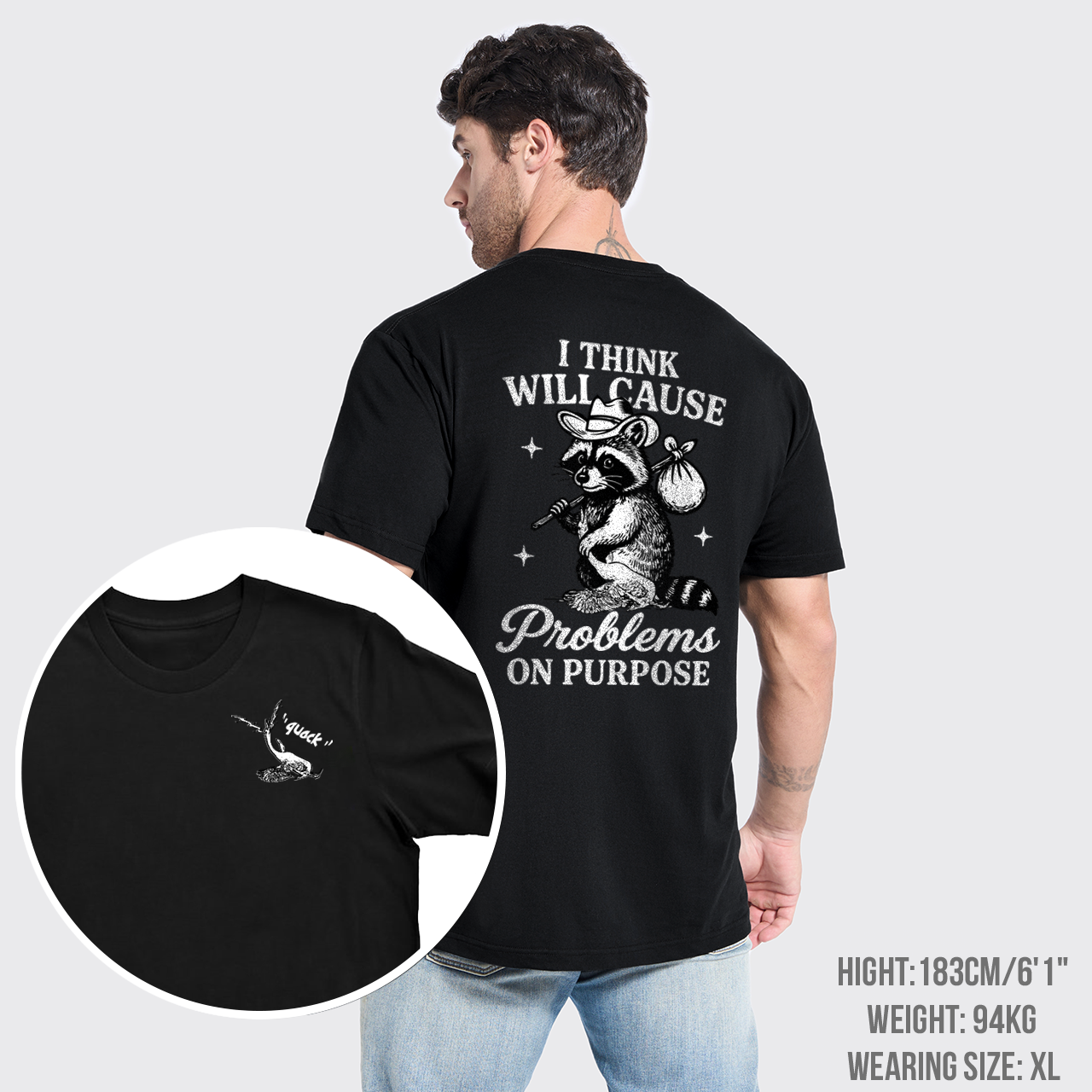 Funny Raccoon-I Think I Will Cause Problems On Purpose T-Shirts