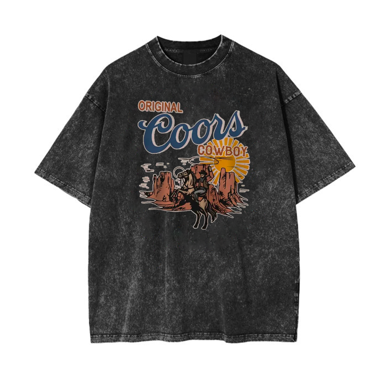 Retro Coors Cowboy Garment-dye Tees
