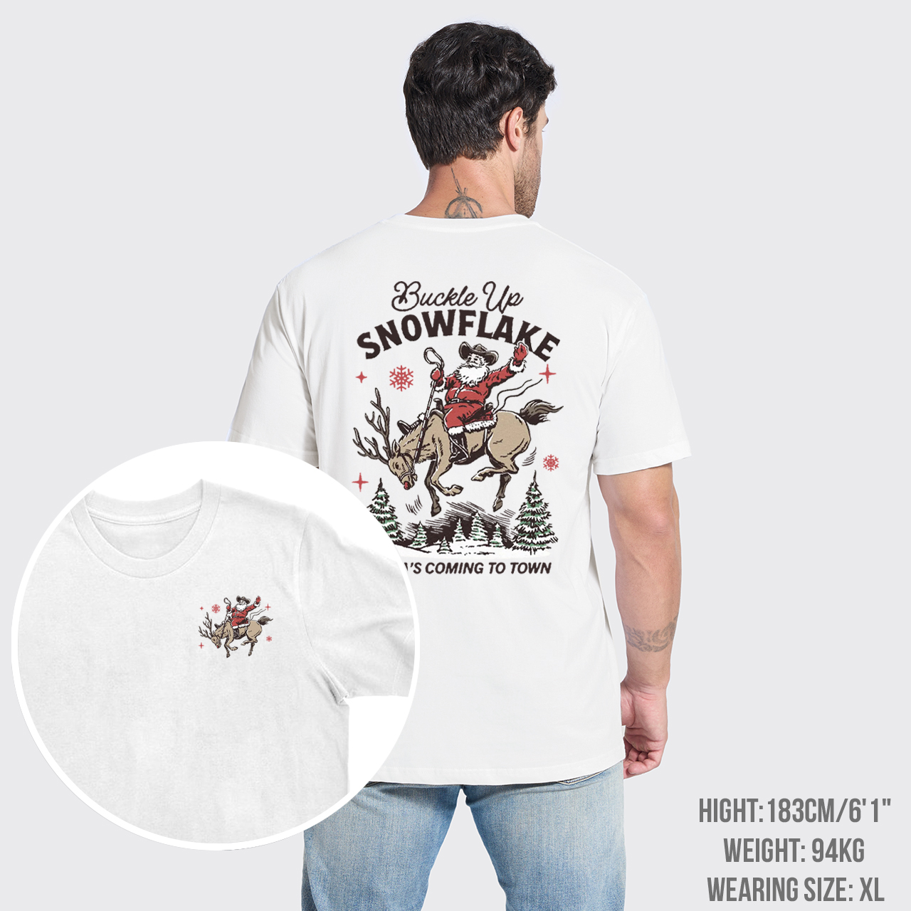 Retro Christmas Cowboy Santa T-Shirts