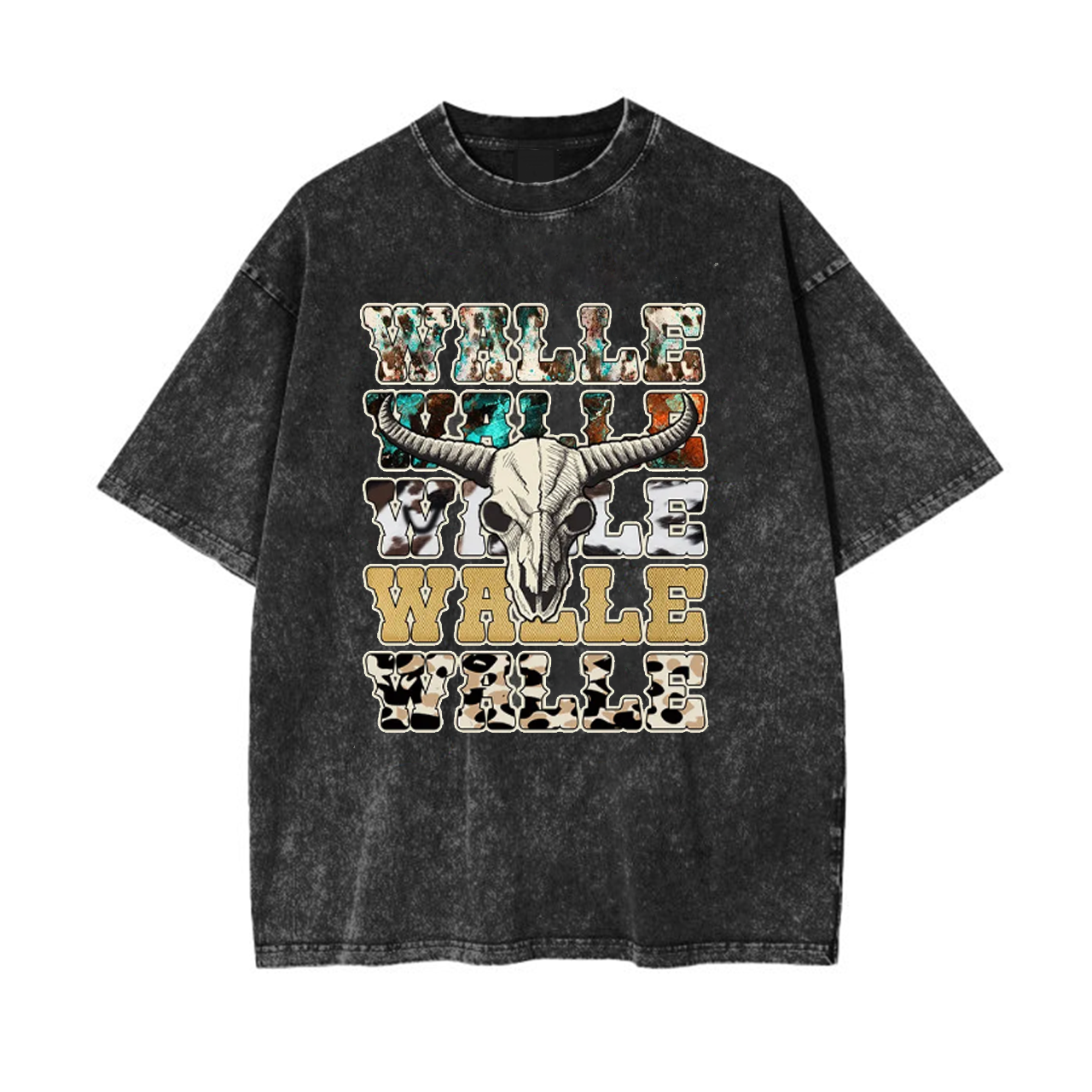 Walle Cowboy Western Country Garment-dye Tees