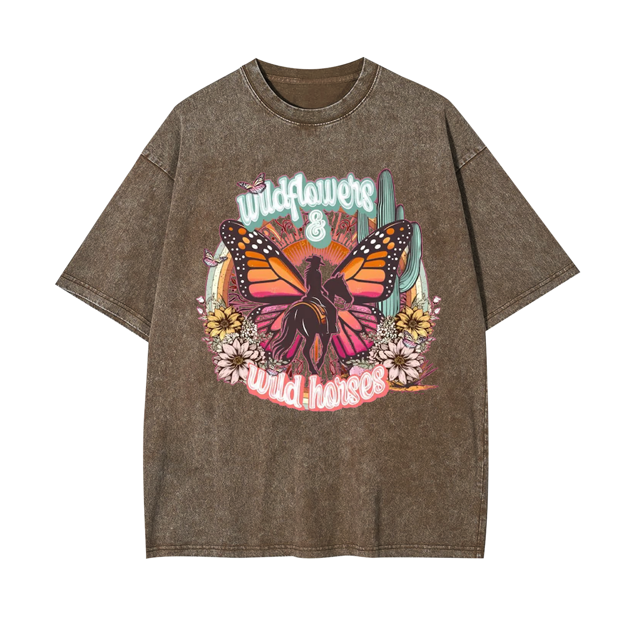 Wild Flowers Wild Horses Garment-dye Tees