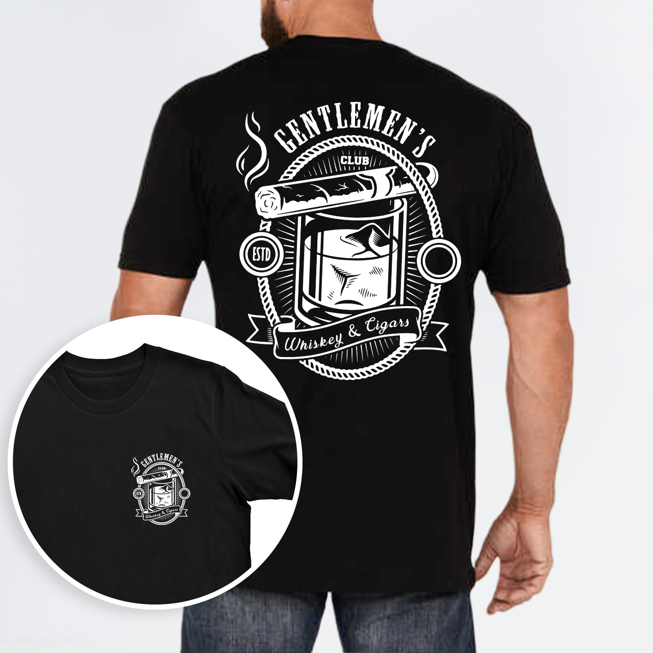 Gentlemen's Club Whiskey Cigar T-Shirts