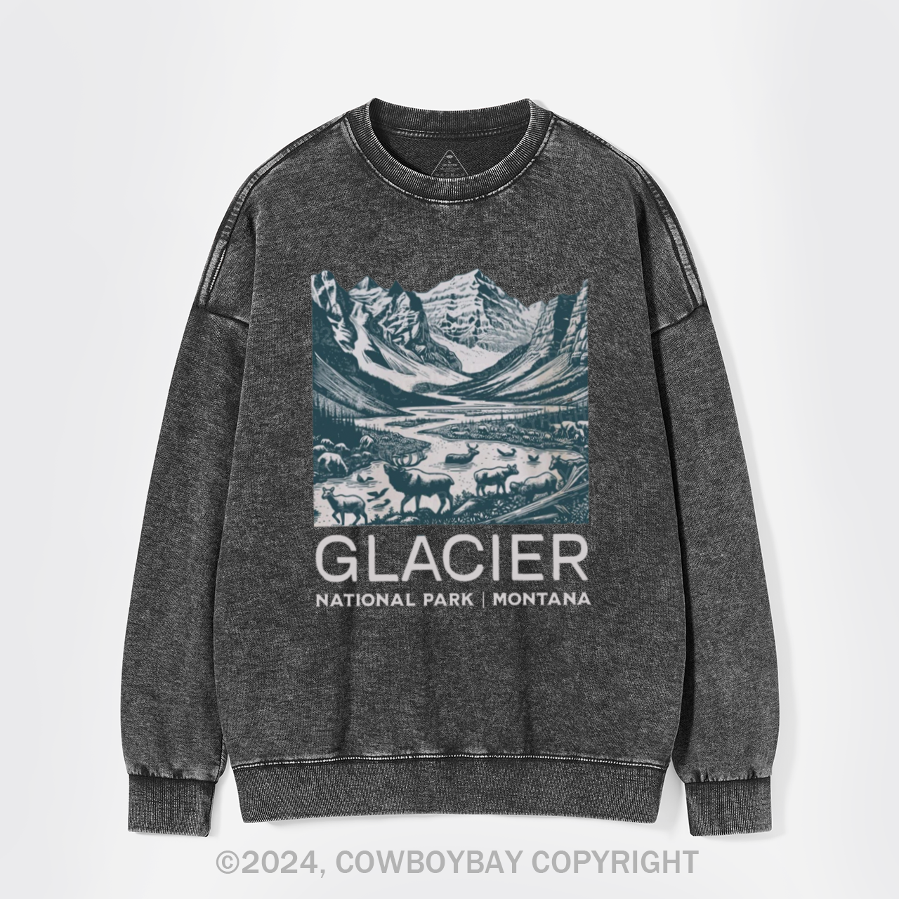 Glacier National Park Washed Sweatshirts