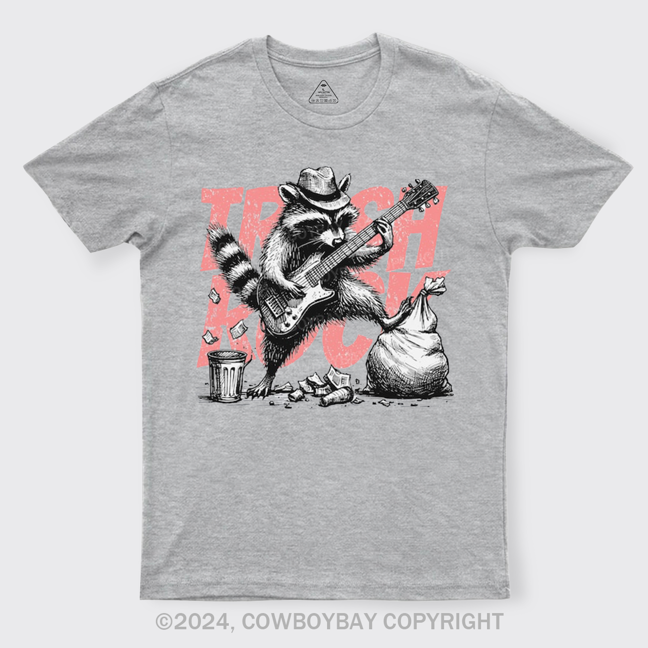 Raccoon Playing Guitar Retro T-Shirts