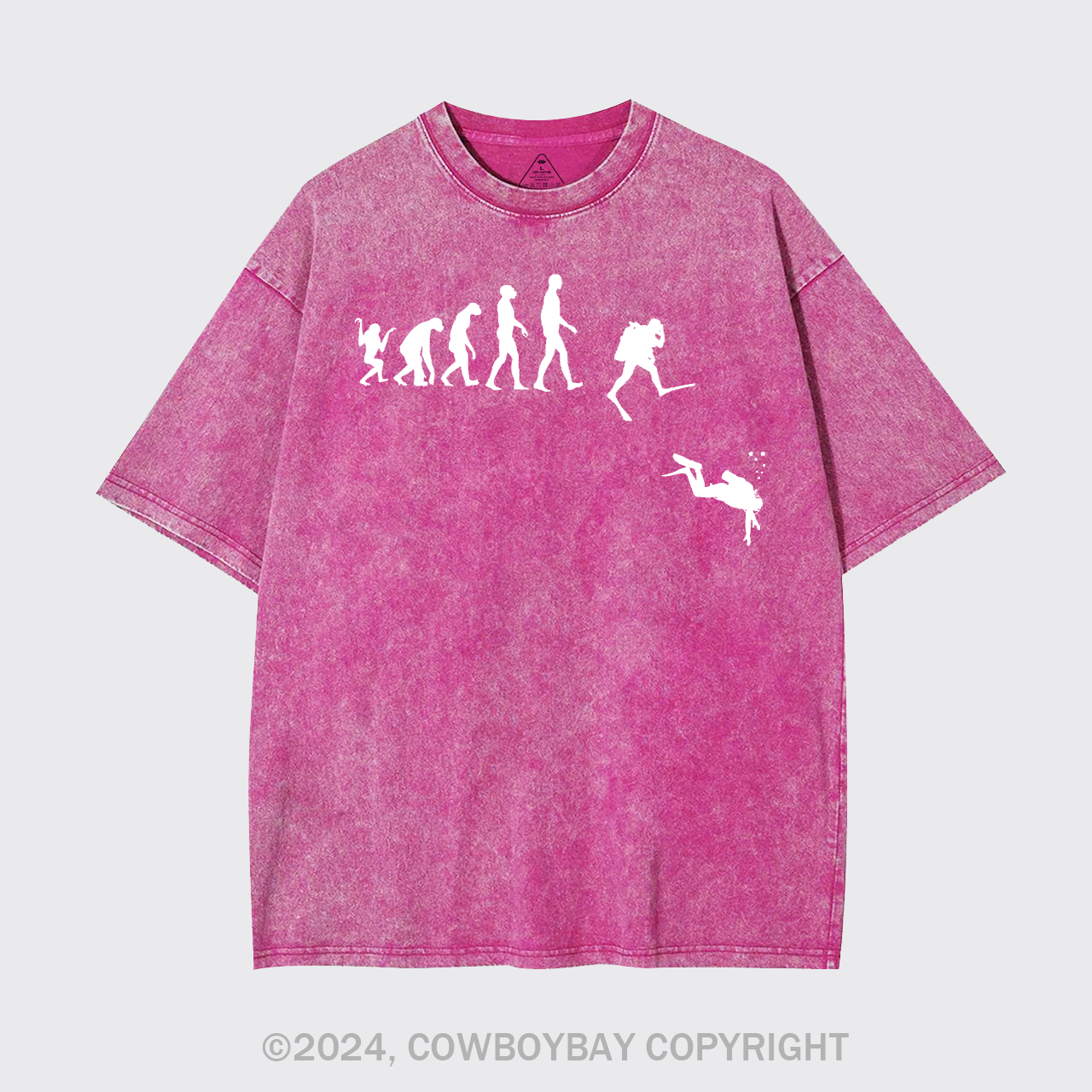 Scuba Diving Evolution Garment-dye Tees