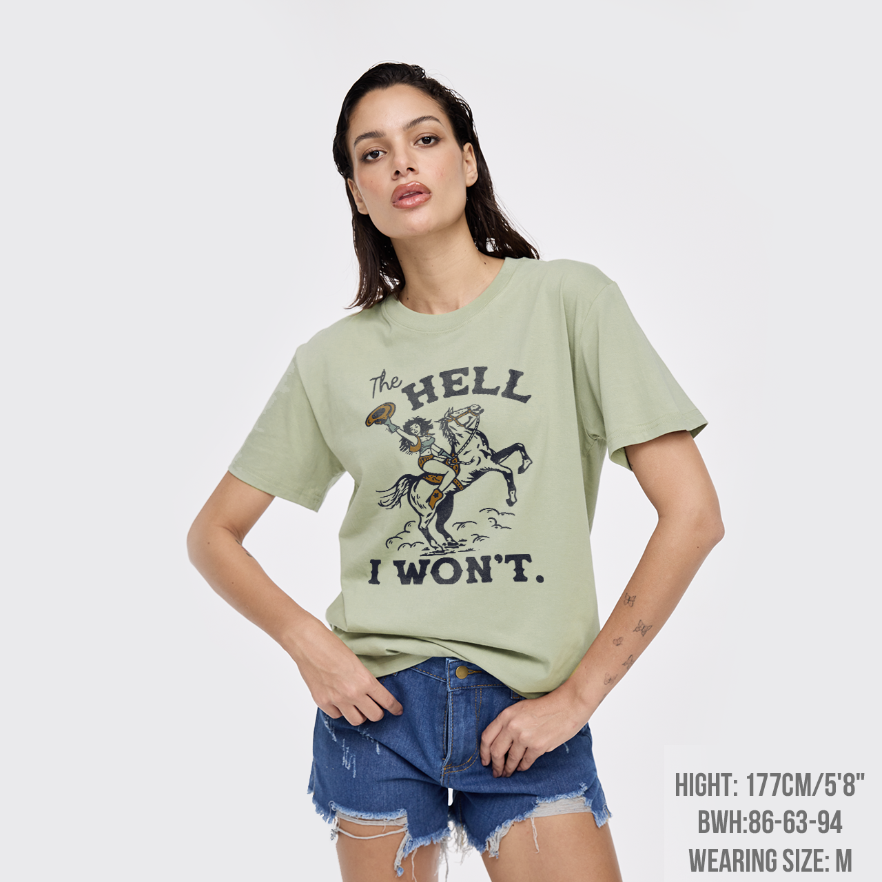 THE HELL I WON'T Vintage T-Shirts For Cowgirls