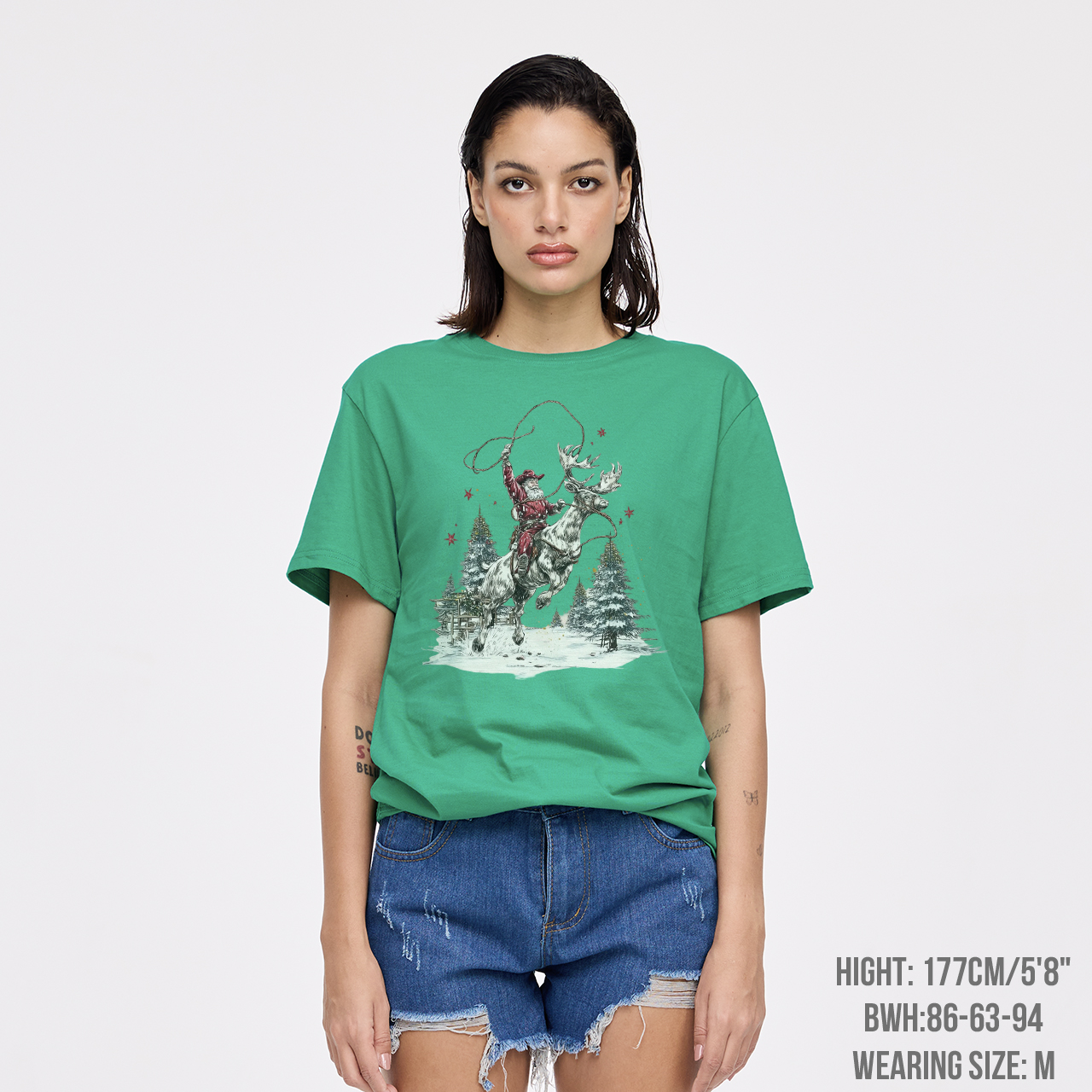 Retro Cowboy Santa Claus T-Shirts