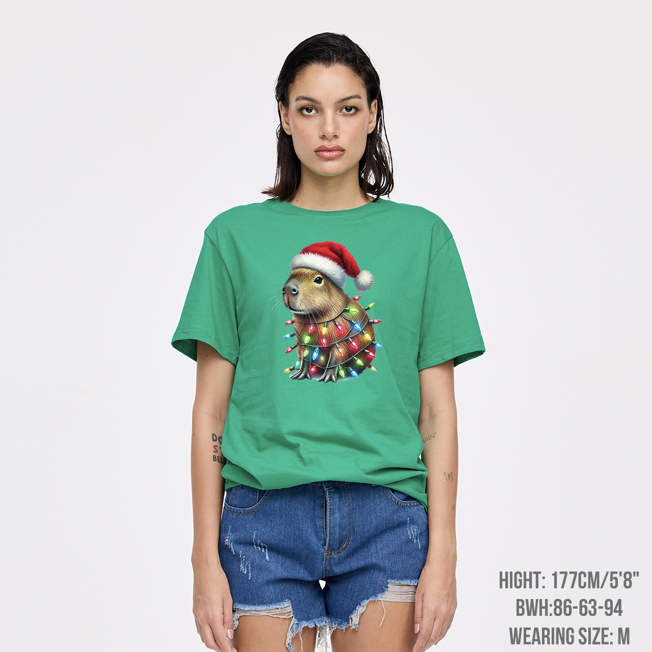 Capybara Christmas Lights T-Shirts