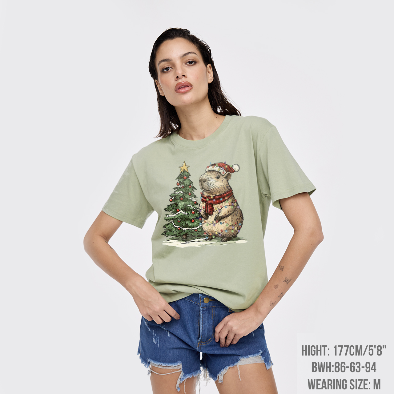 Capybara Christmas Tree T-Shirts