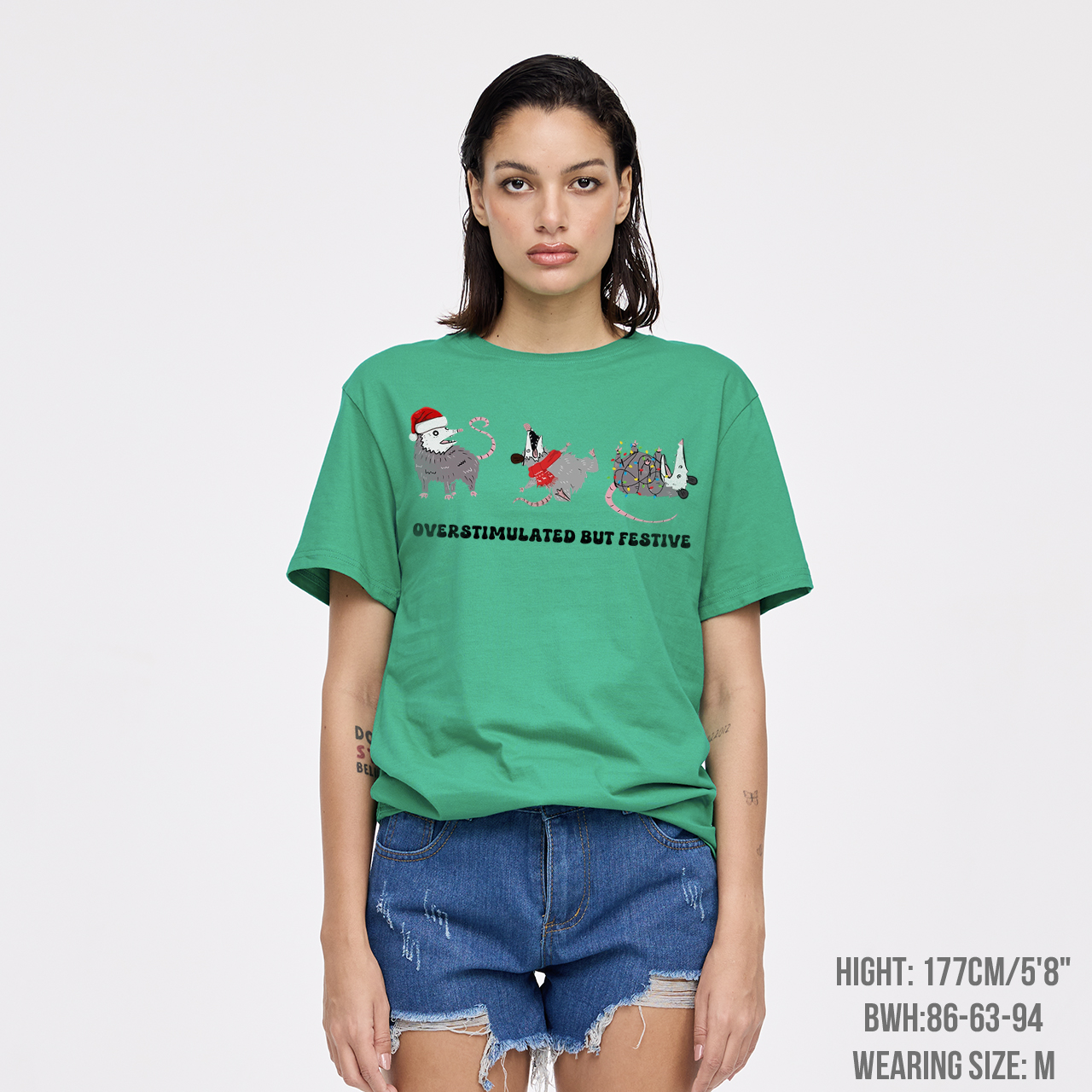 Overstimulated But Festive Possum T-Shirts