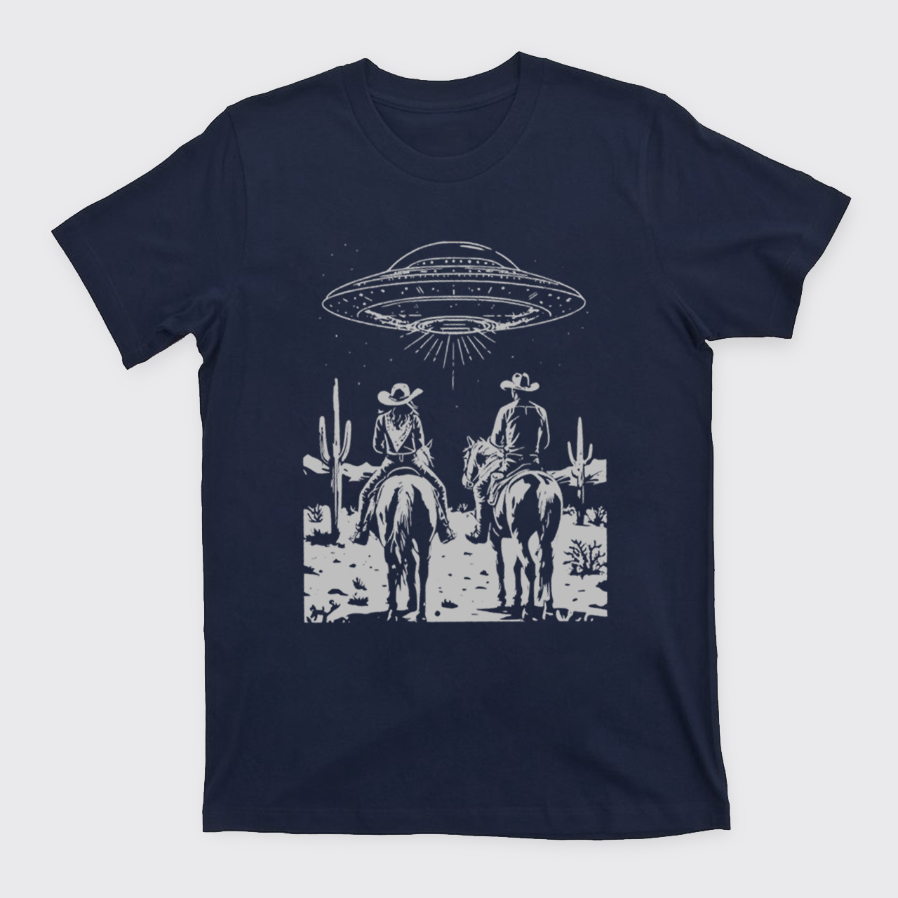 Retro Wild West Rodeo Couple T-Shirts