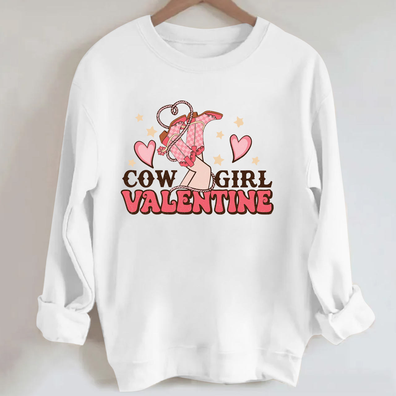 Cowgirl Valentine Boots Sweatshirt