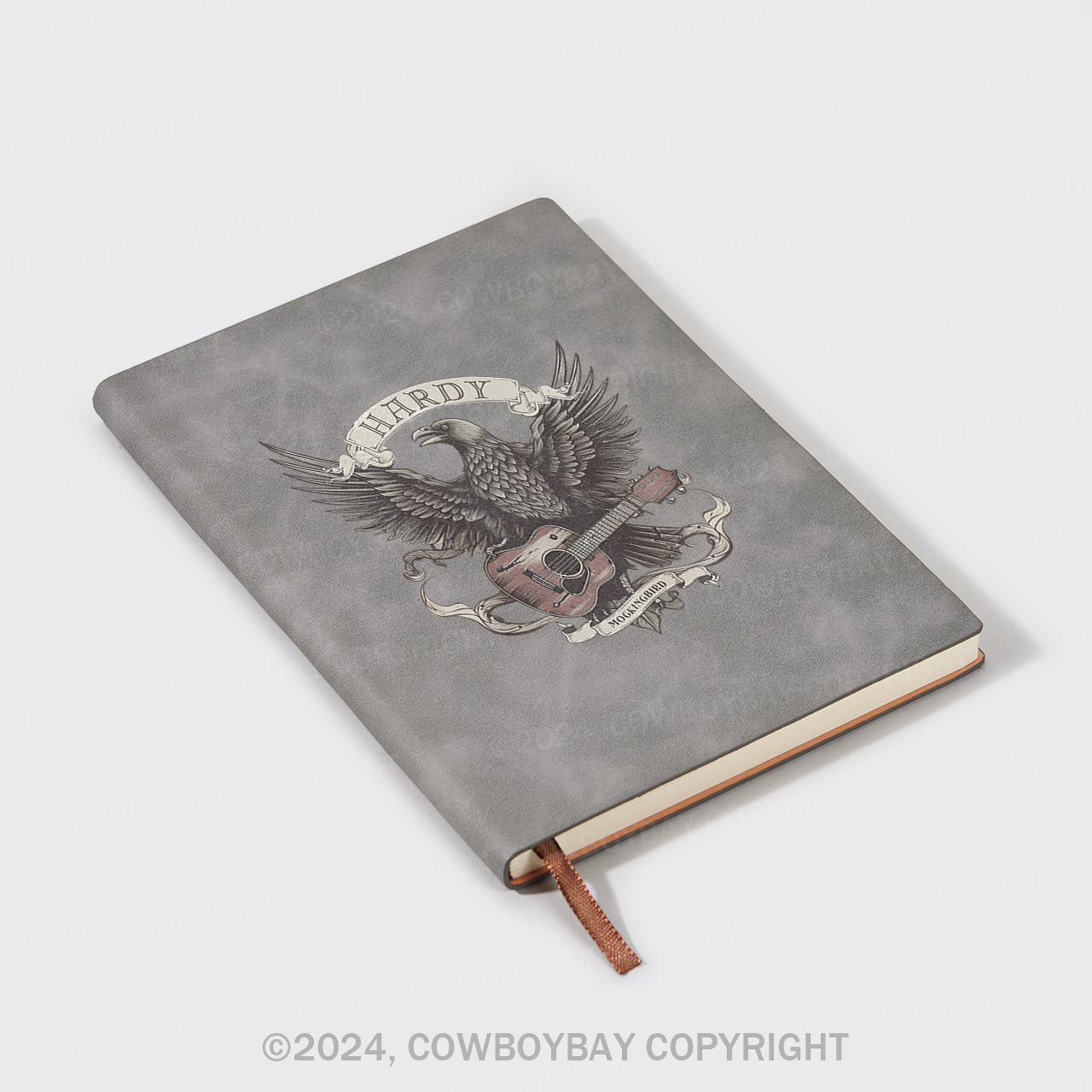 A5 Vintage Sheepbark Notebook-Hardy Vintage Crow Western Country Music