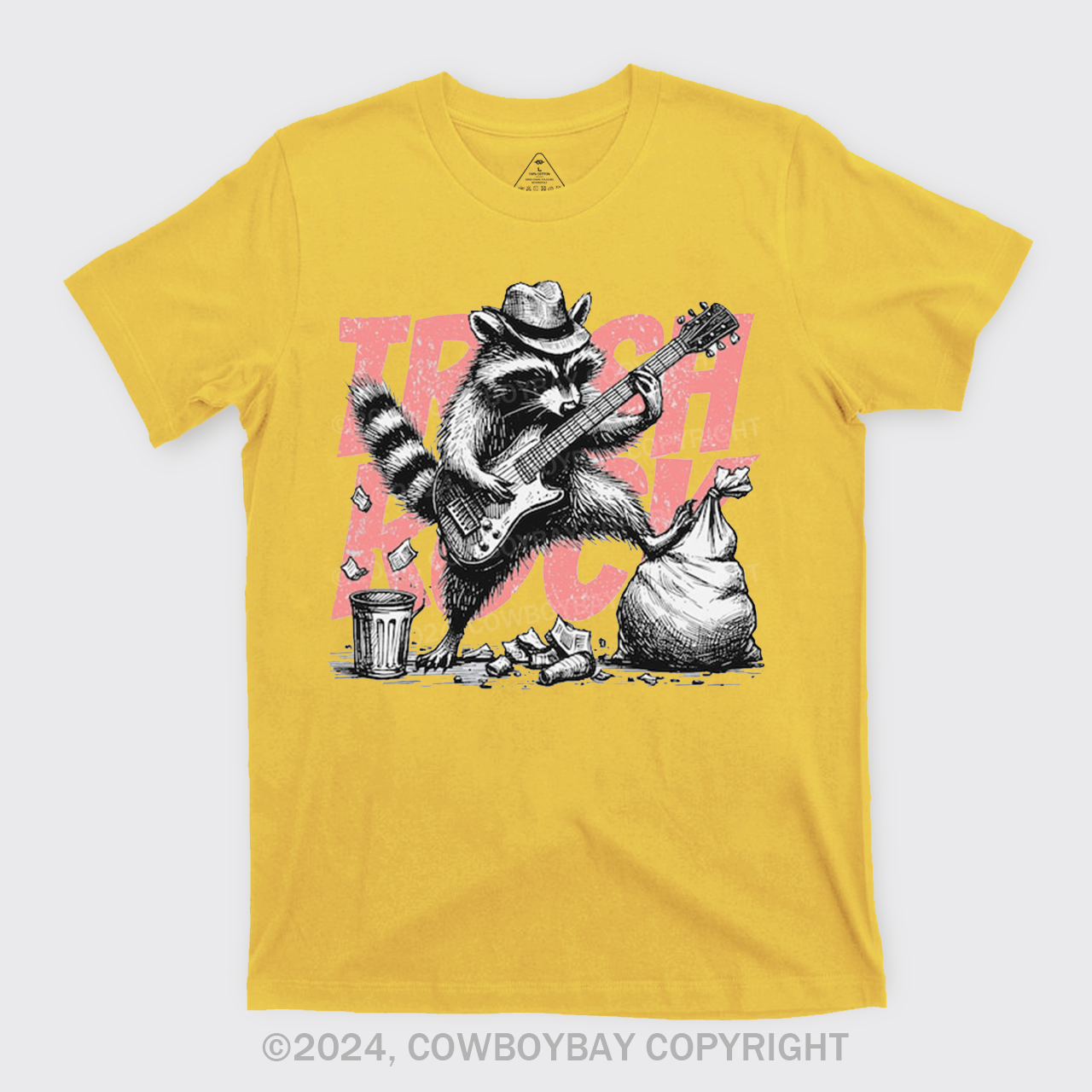 Raccoon Playing Guitar Retro T-Shirts
