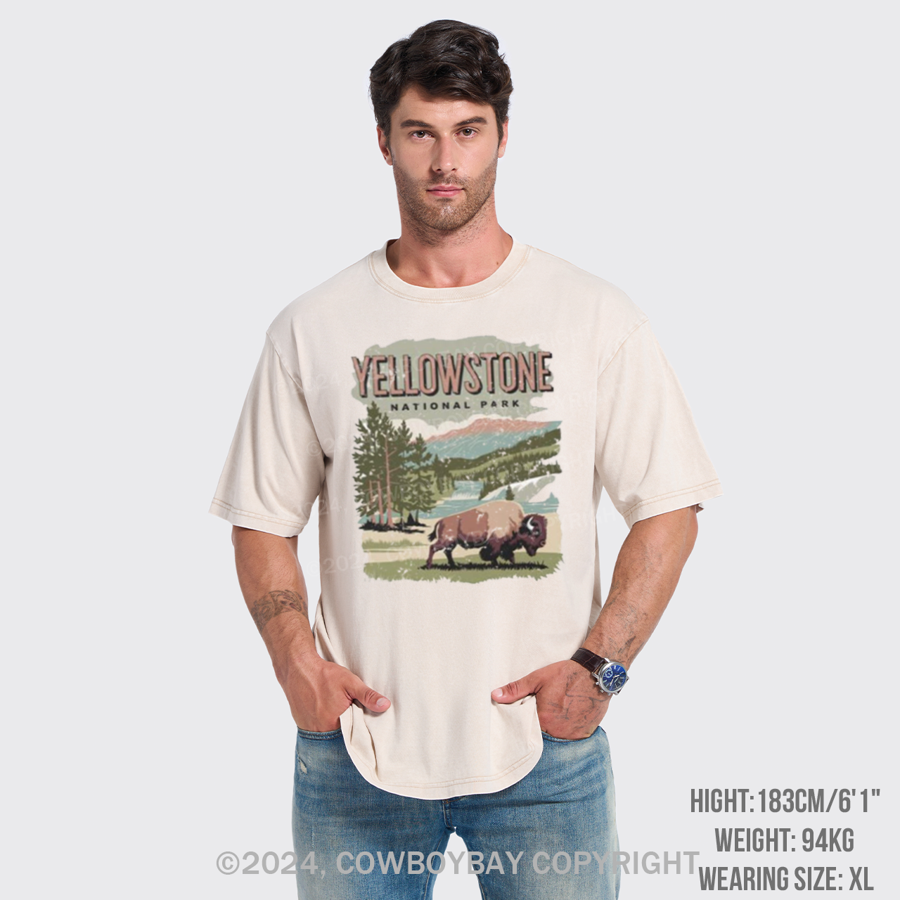 Vintage Yellowstone National Park Garment-dye Tees