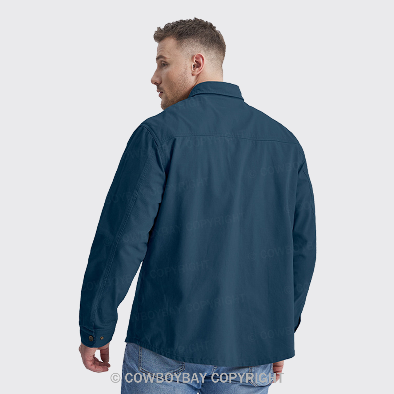 Blue Corduroy Washed Cotton Shirt