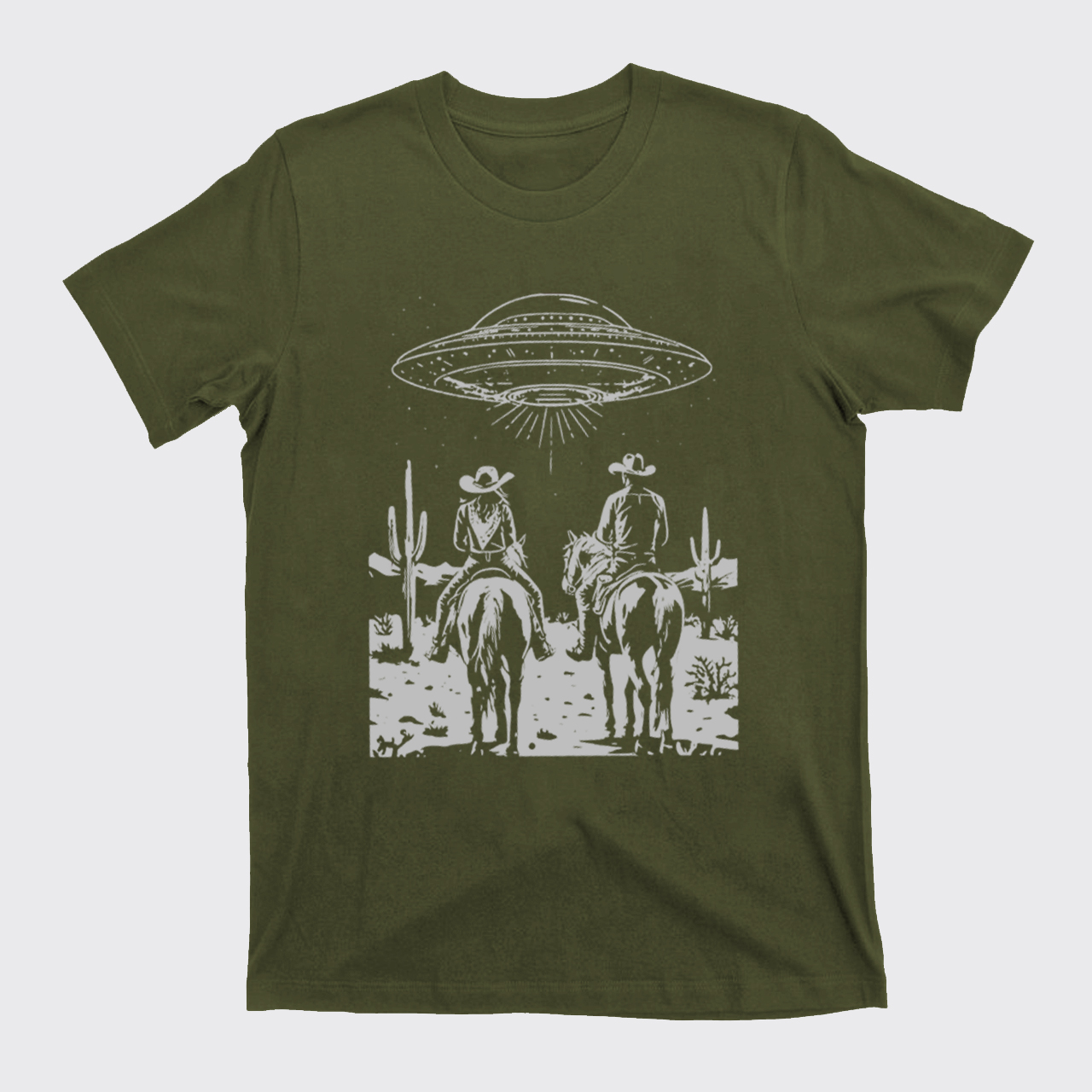 Retro Wild West Rodeo Couple T-Shirts