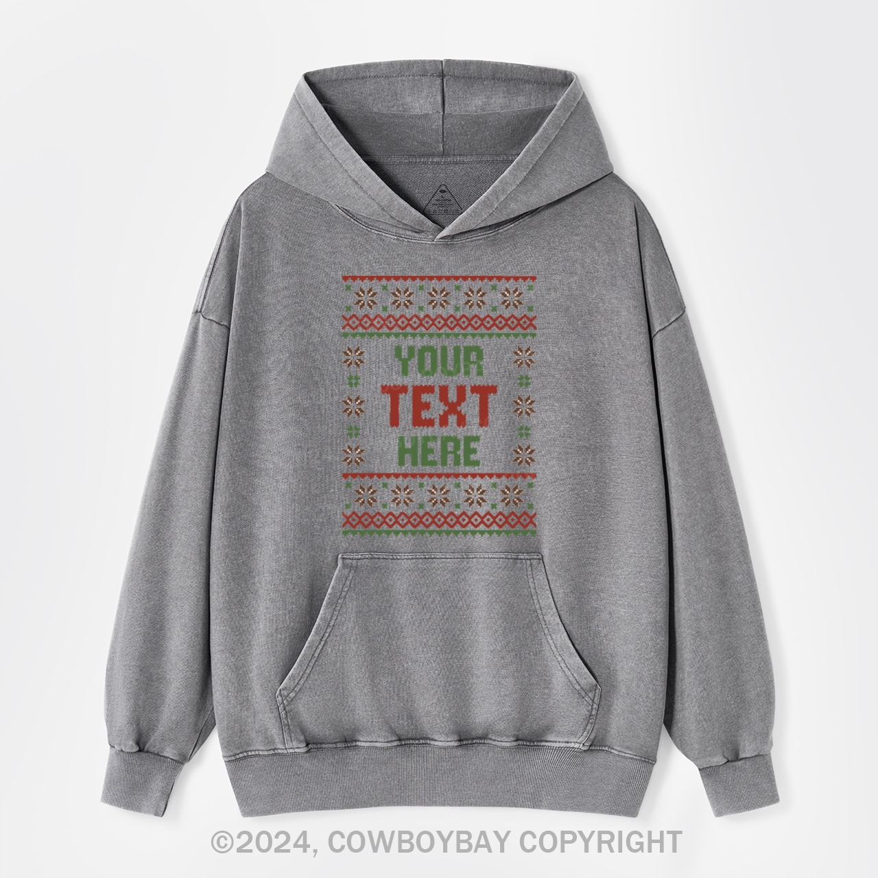 Personalized Name-This Is My Ugly Christmas Garment-Dye Hoodies