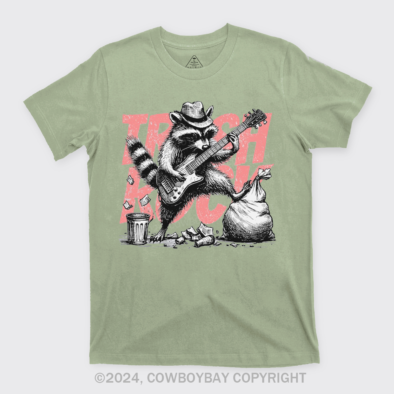 Raccoon Playing Guitar Retro T-Shirts
