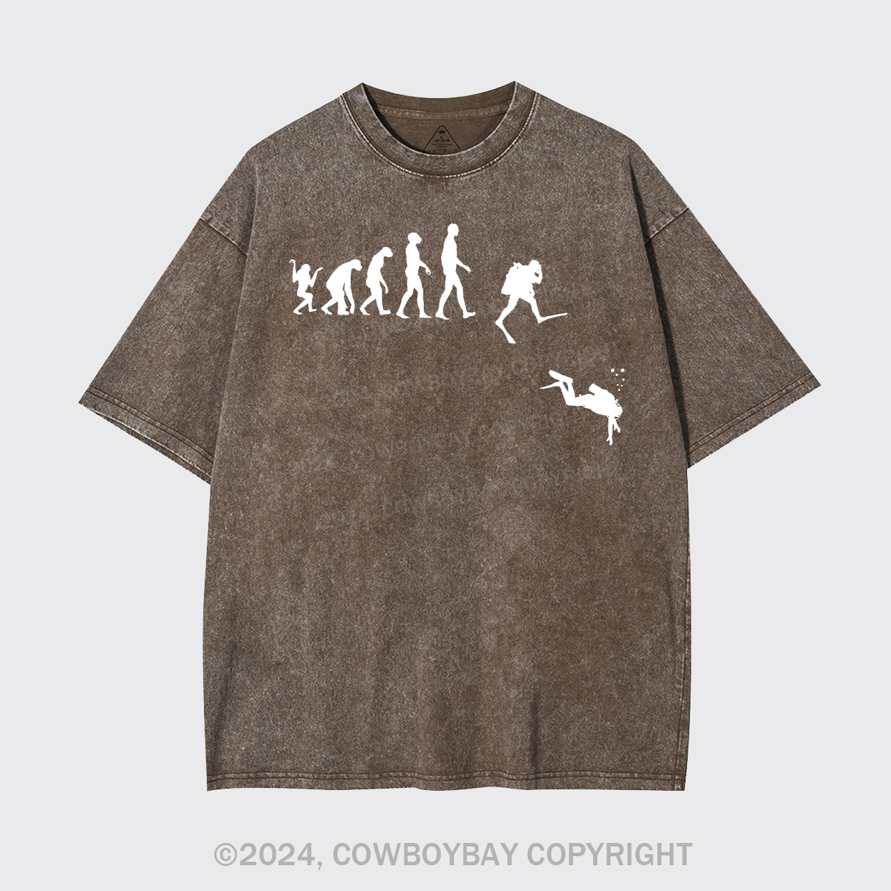 Scuba Diving Evolution Garment-dye Tees