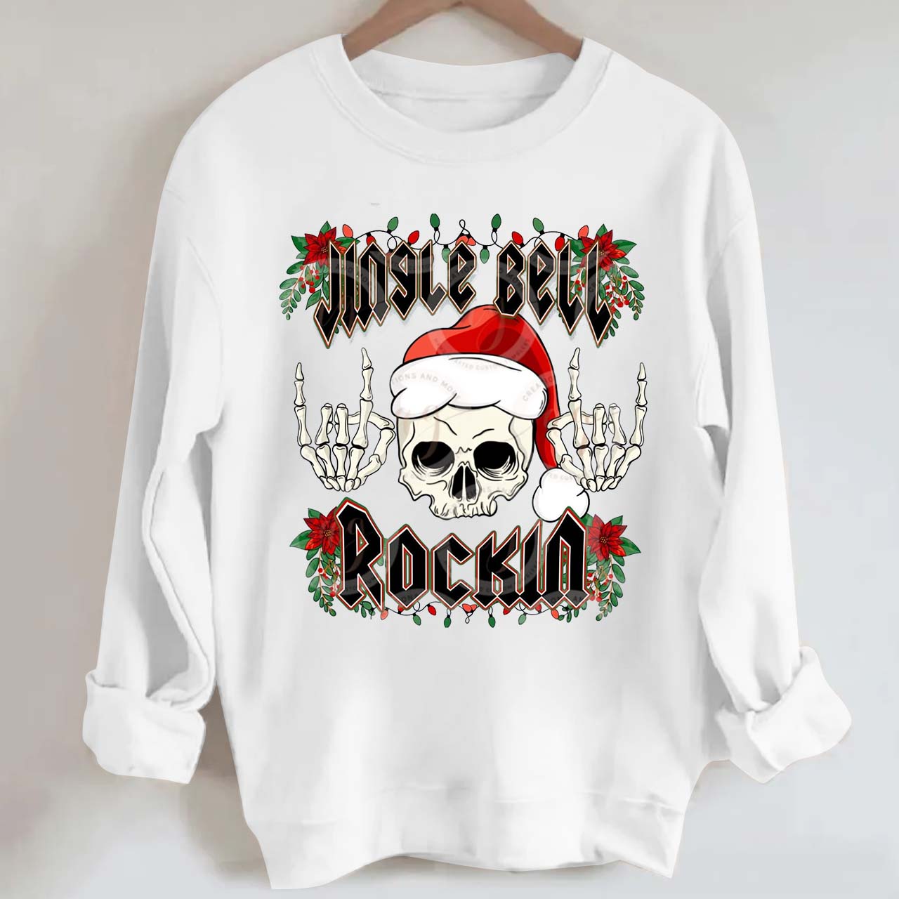 Christmas Skeleton Jingle Bell Rockin Sweatshirt