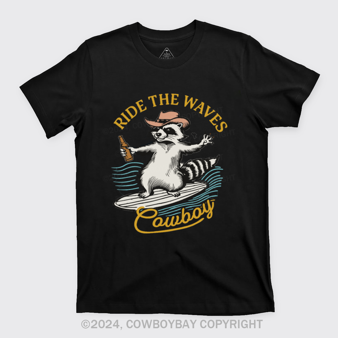 Surfing Cowboy Raccoon With Beer T-Shirts