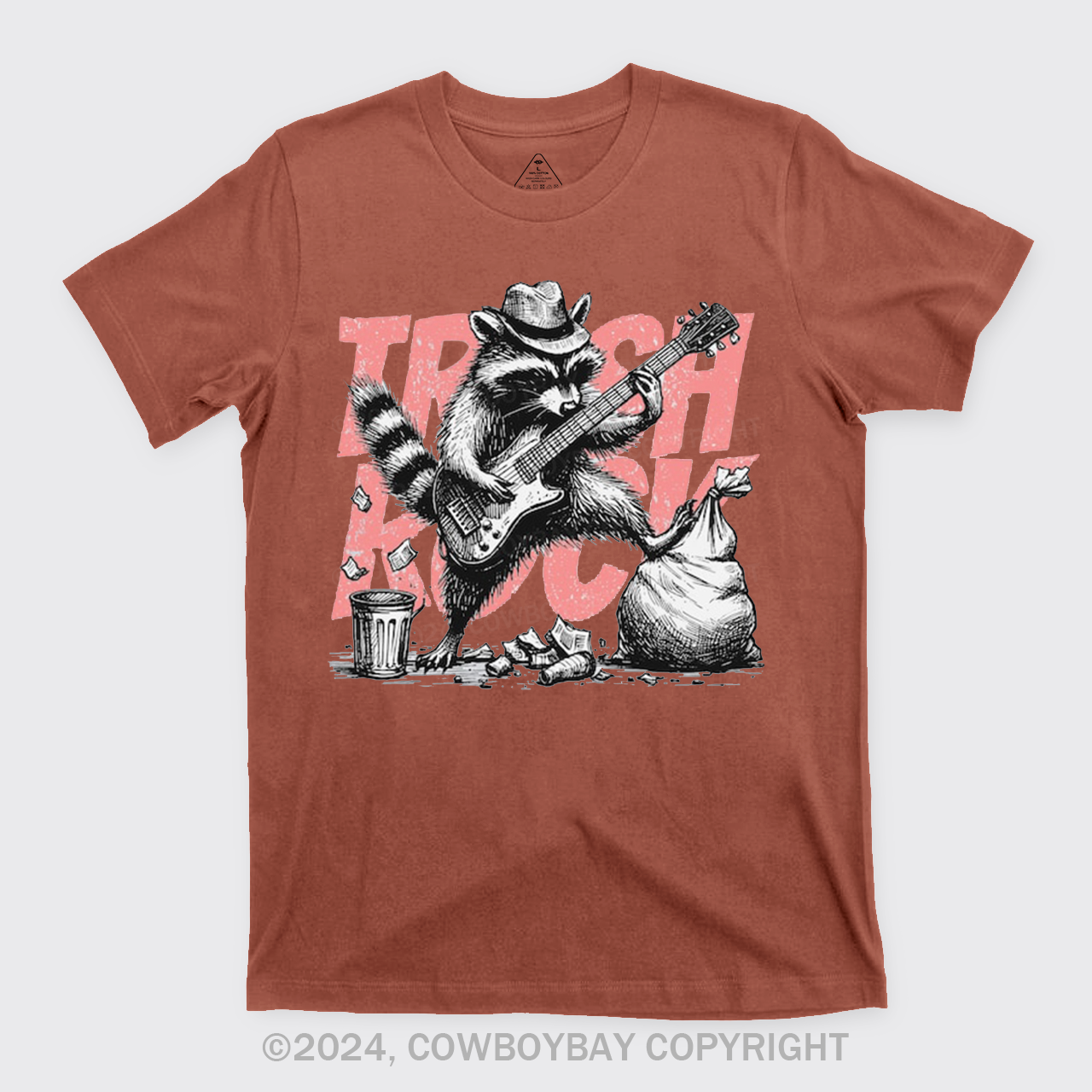 Raccoon Playing Guitar Retro T-Shirts