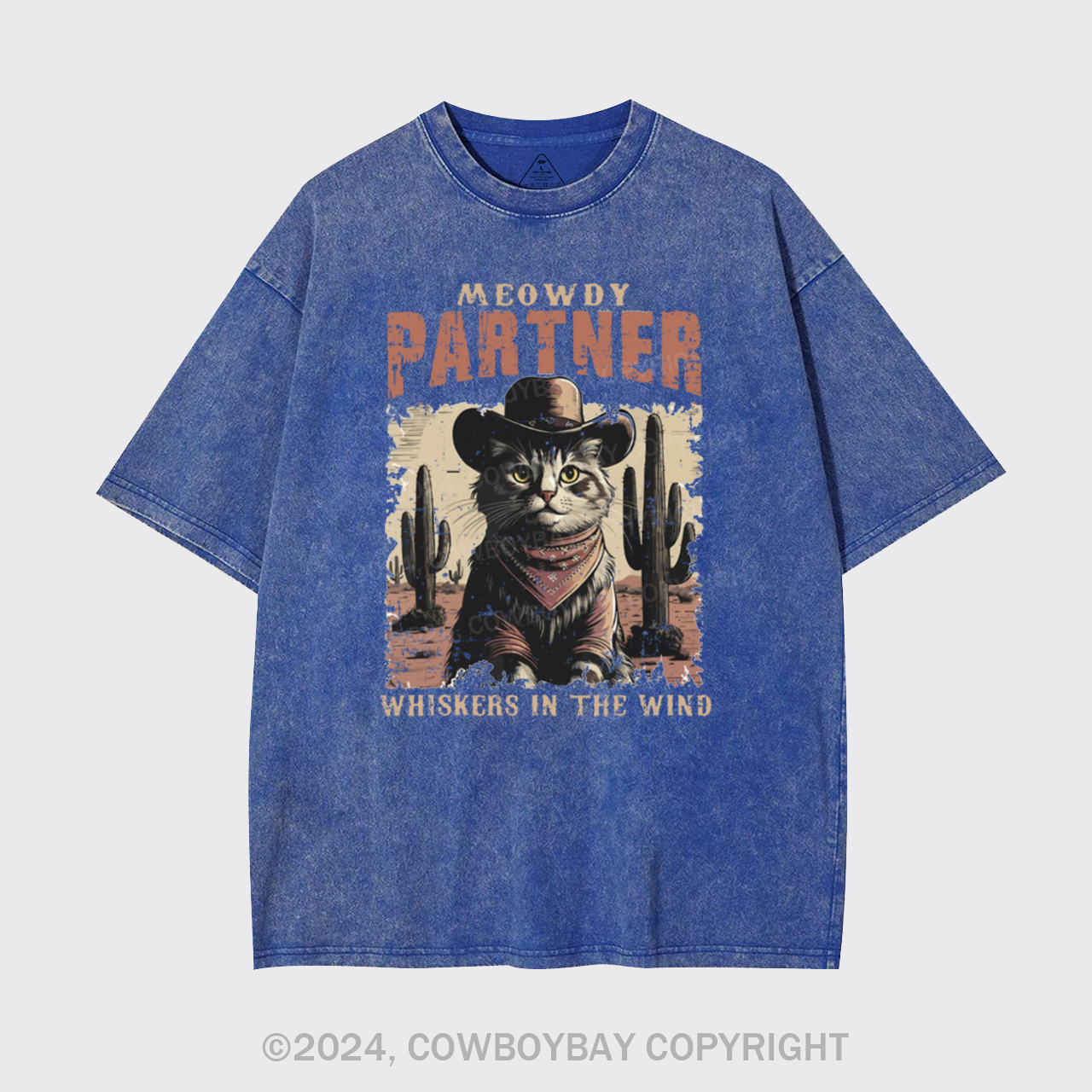 Meowdy Partner Cowboy Cat Garment-dye Tees