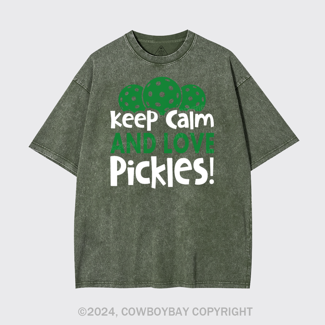 Keep Calm And Love Pickles Garment-dye Tees