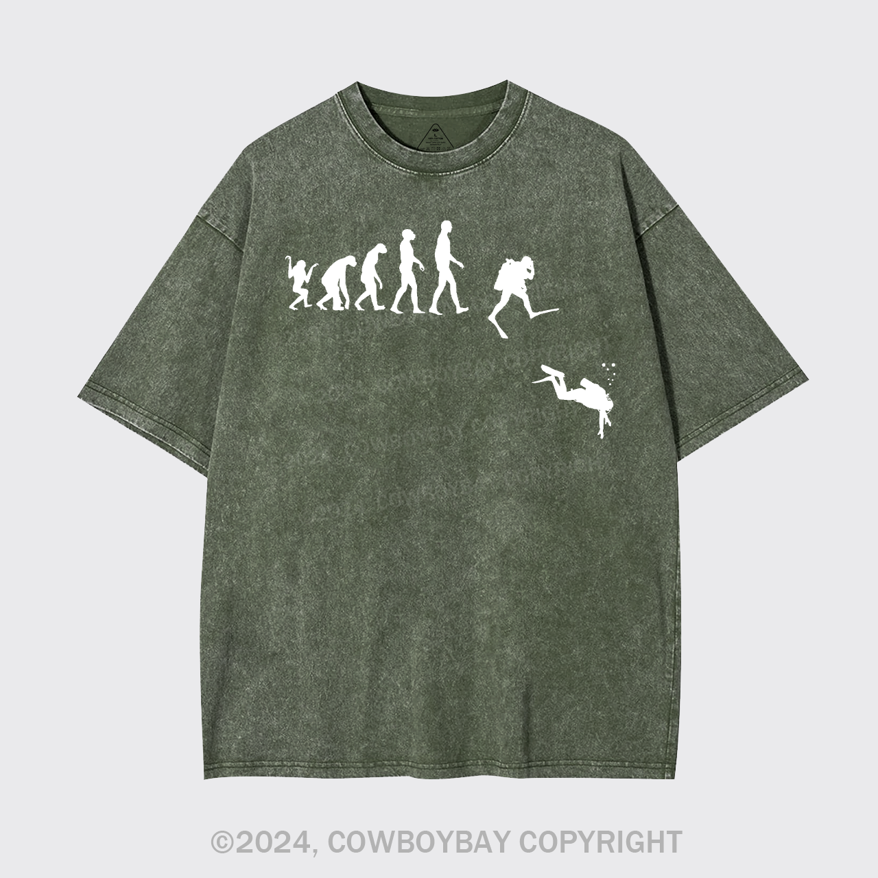Scuba Diving Evolution Garment-dye Tees