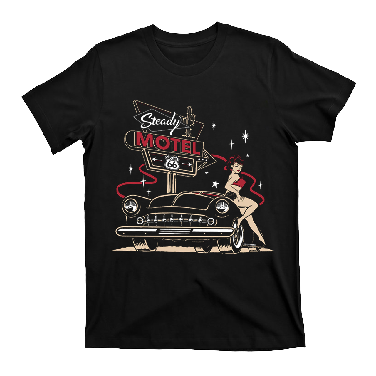 Motel 6 Women's Tee in Black