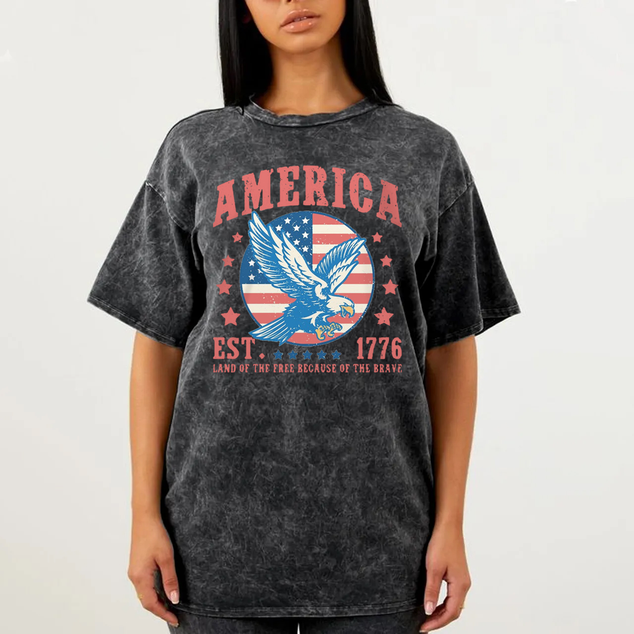 1776 Land of The Free Garment-dye Tees