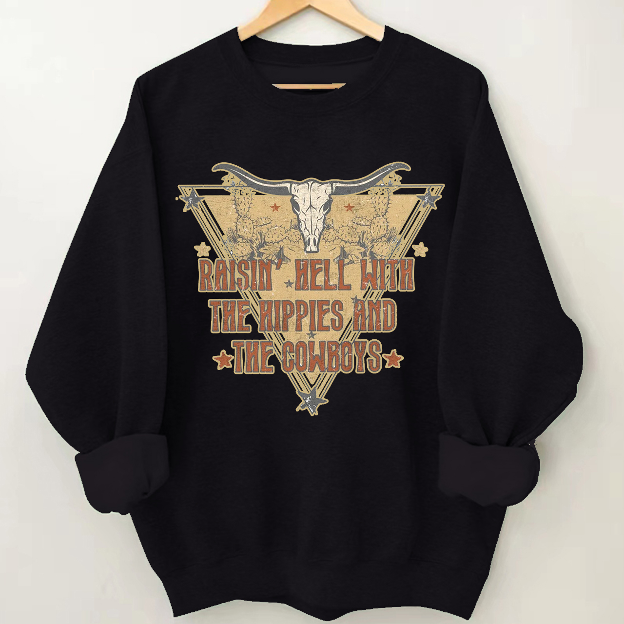 With The Hippies & The Cowboys Sweatshirt